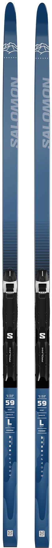 Salomon Escape Snow 59 Cross-Country Skis with Prolink Bindings - Blue - XL