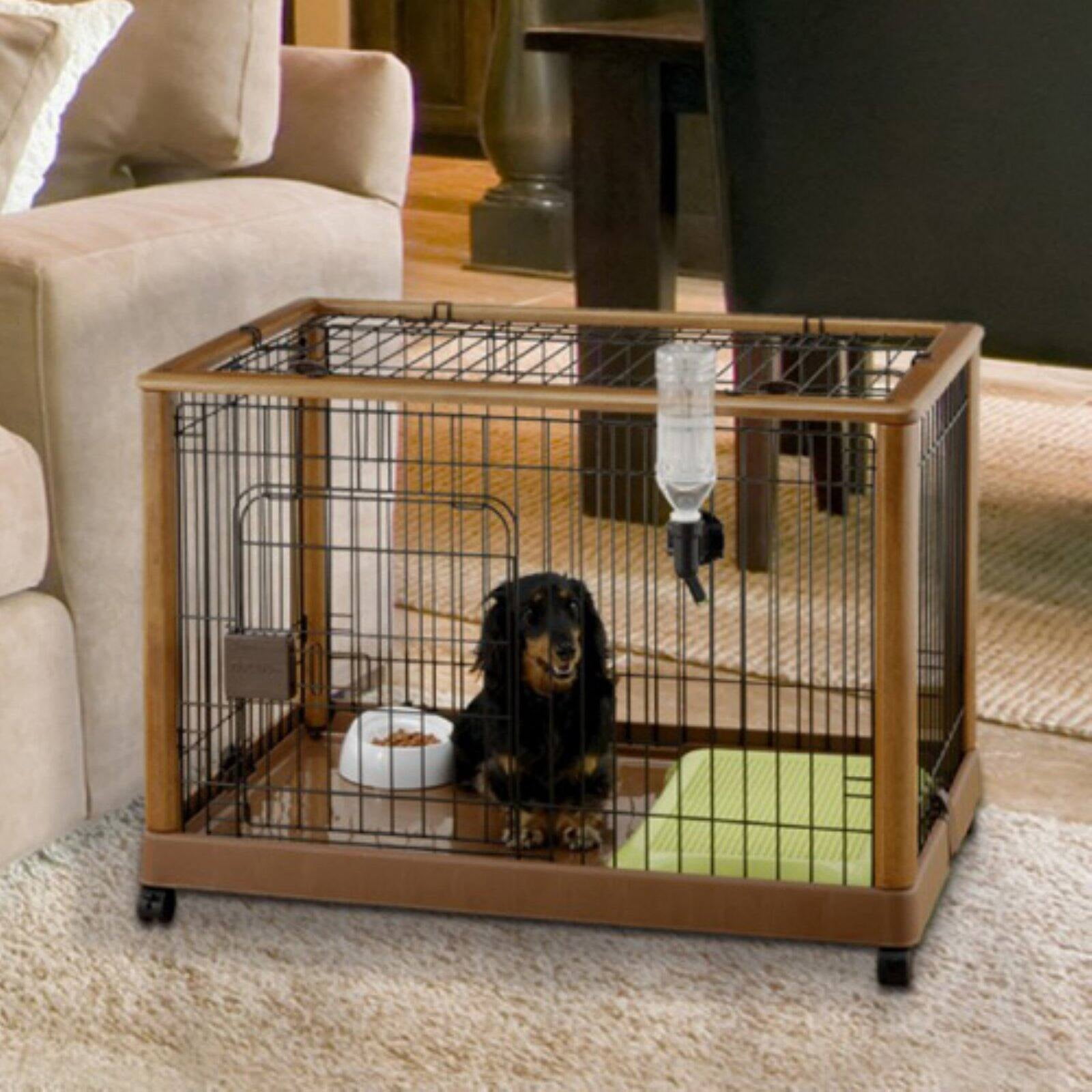 Richell Mobile Dog Playpen, Autumn Matte, Small, 25.20"L x 18.10"W x 22.40"H - Image 3