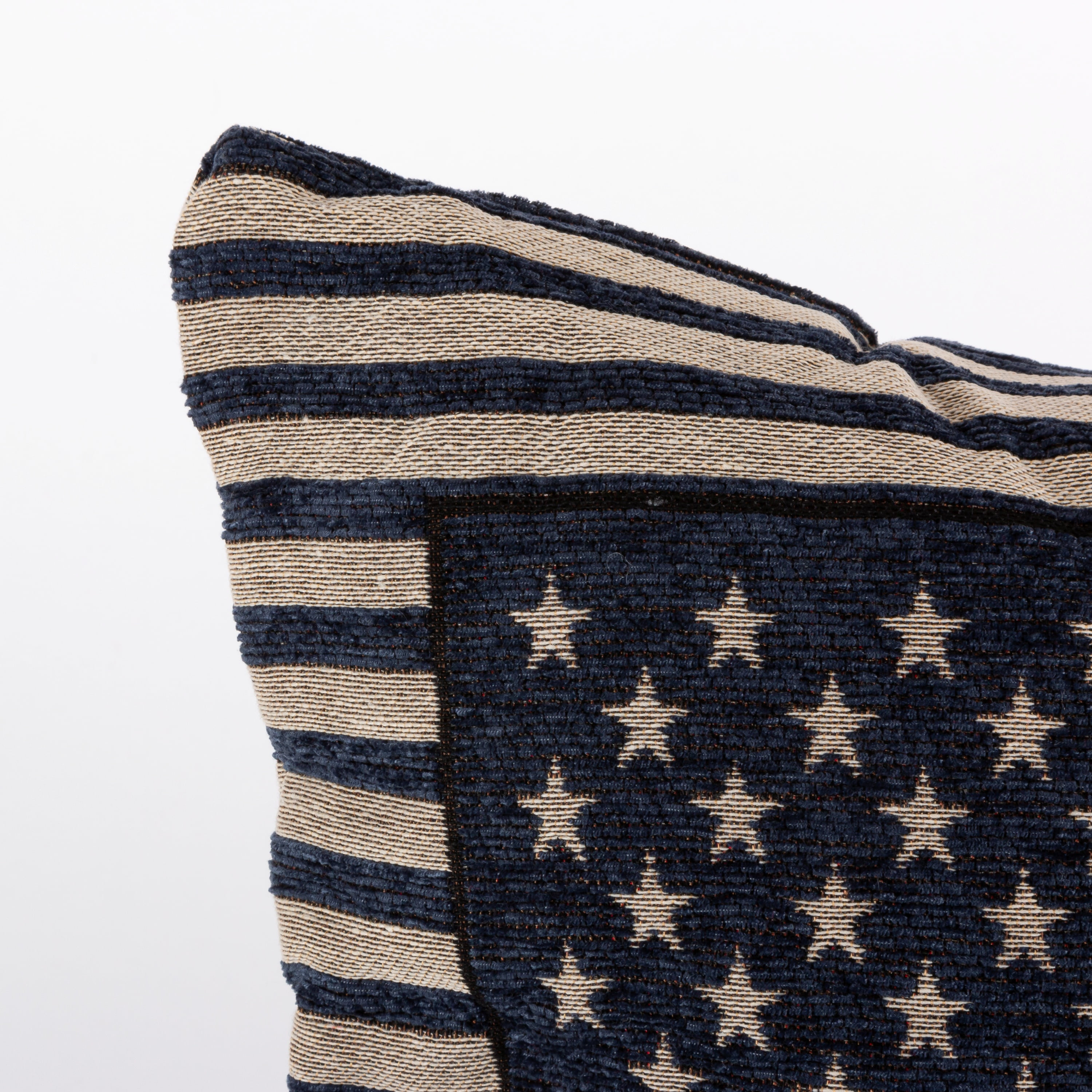 23.6 in Jacquard Patriotic Flag Throw Pillow - Image 7