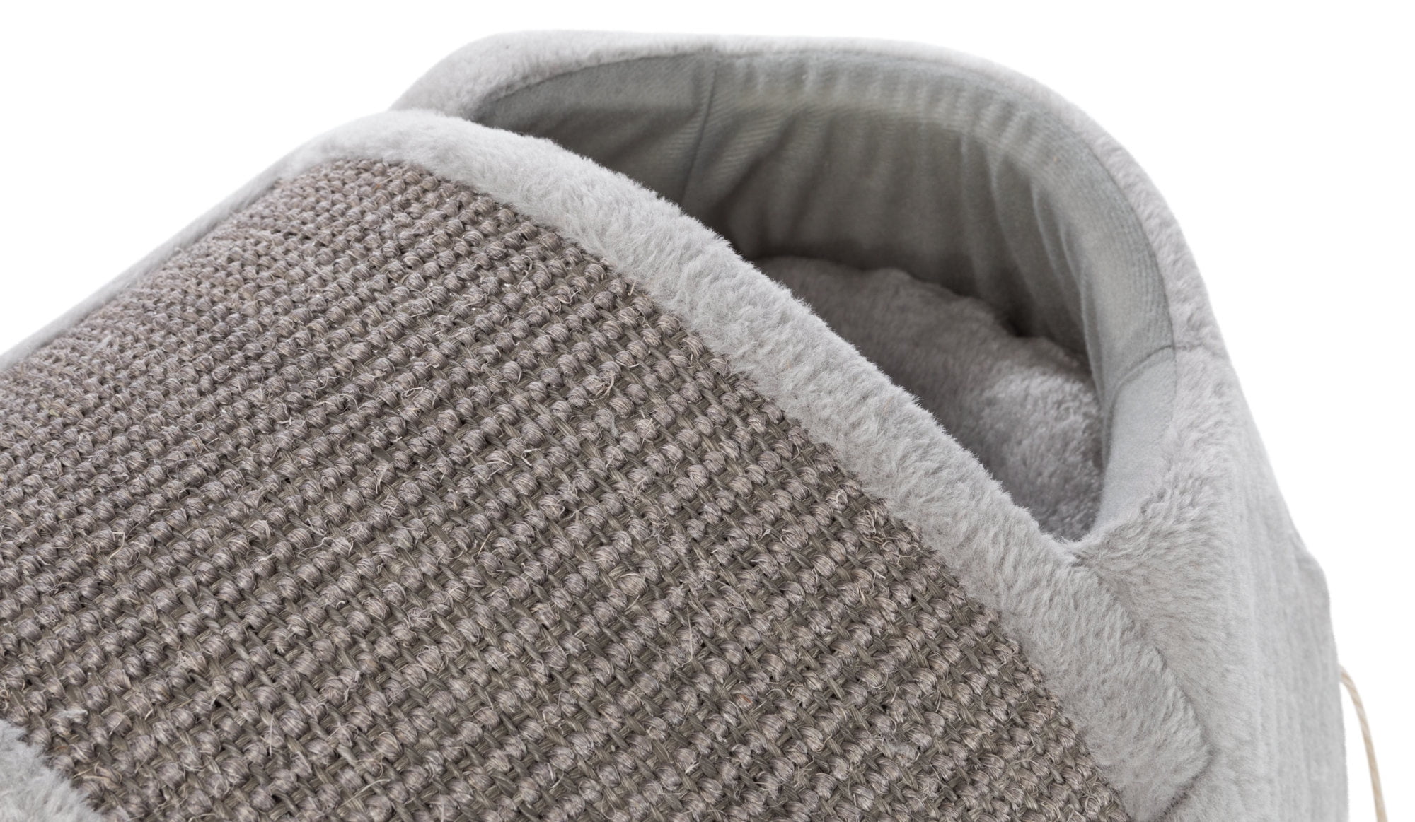 TRIXIE Lukas Plush Indoor Cat Condo with Sisal Scratching Surface & Removable Cushion, Gray - Image 2