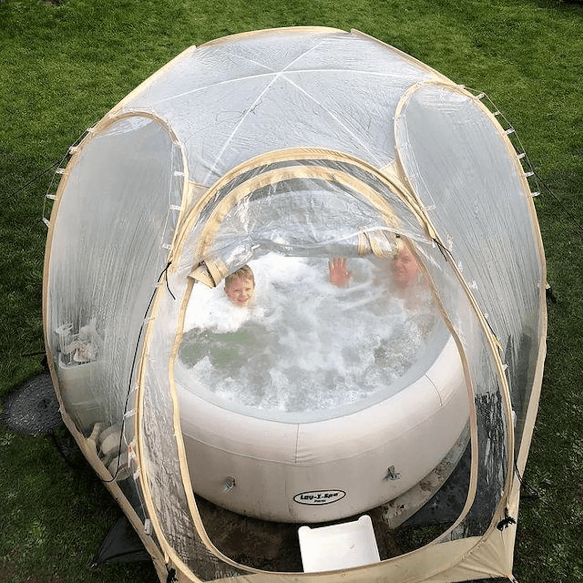 Alvantor Bubble Tent Pop up Canopy Family Camping Gazebo 10'Lx10W'x7'H Beige - Image 3