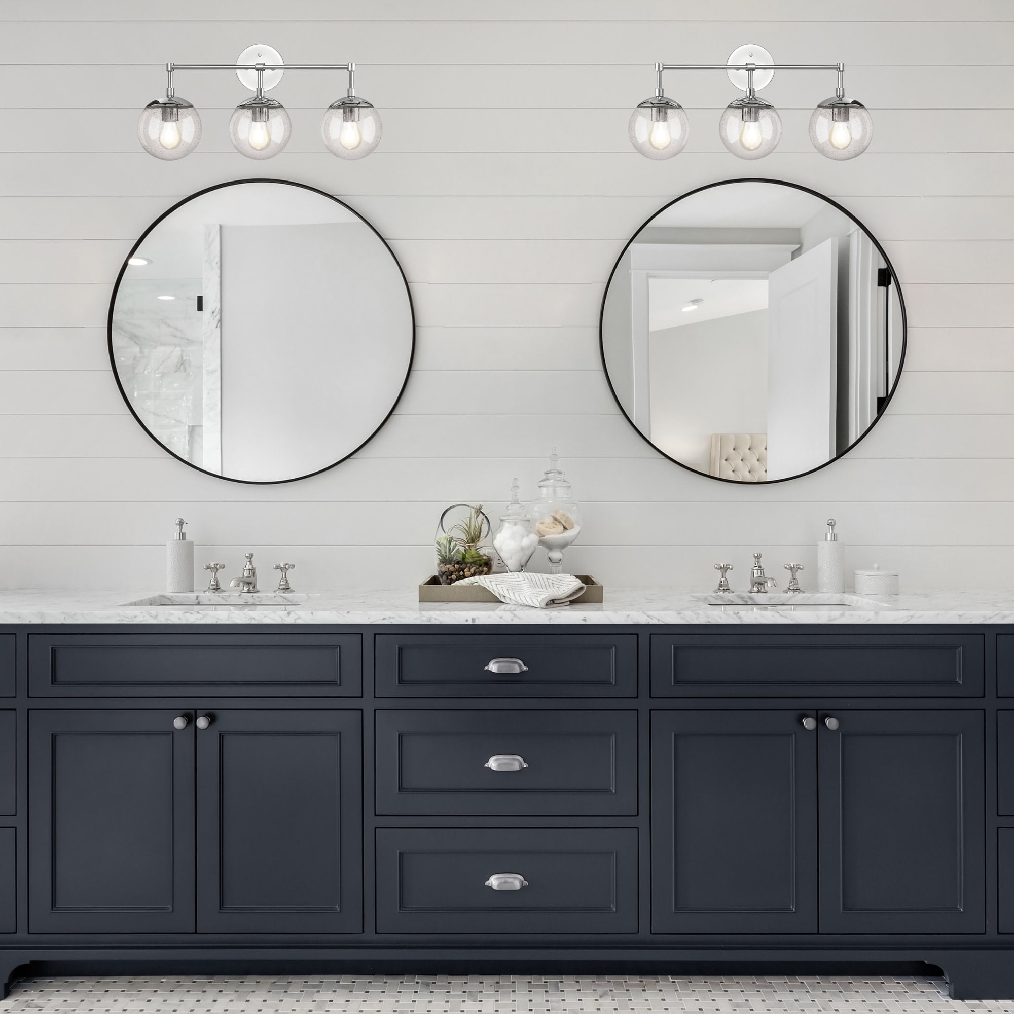 Design House Gracelyn Modern 3-Light Vanity Globe Light Fixtures, Polished Chrome - Image 11