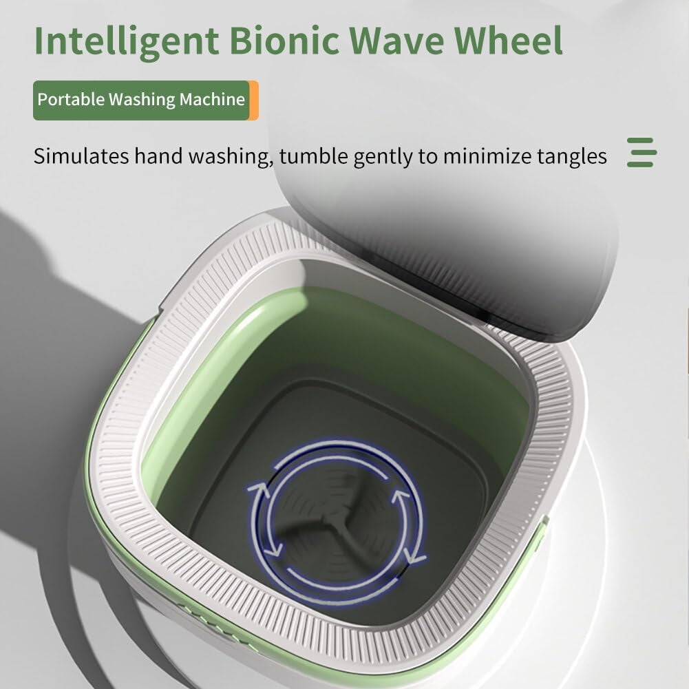 Daretodo Portable Washing Machine, 13L High-Capacity for Underwear, Baby Clothes and Socks,Complimentary drain basket and drain pipe,for family, apartment, travel, dormitory - Image 3