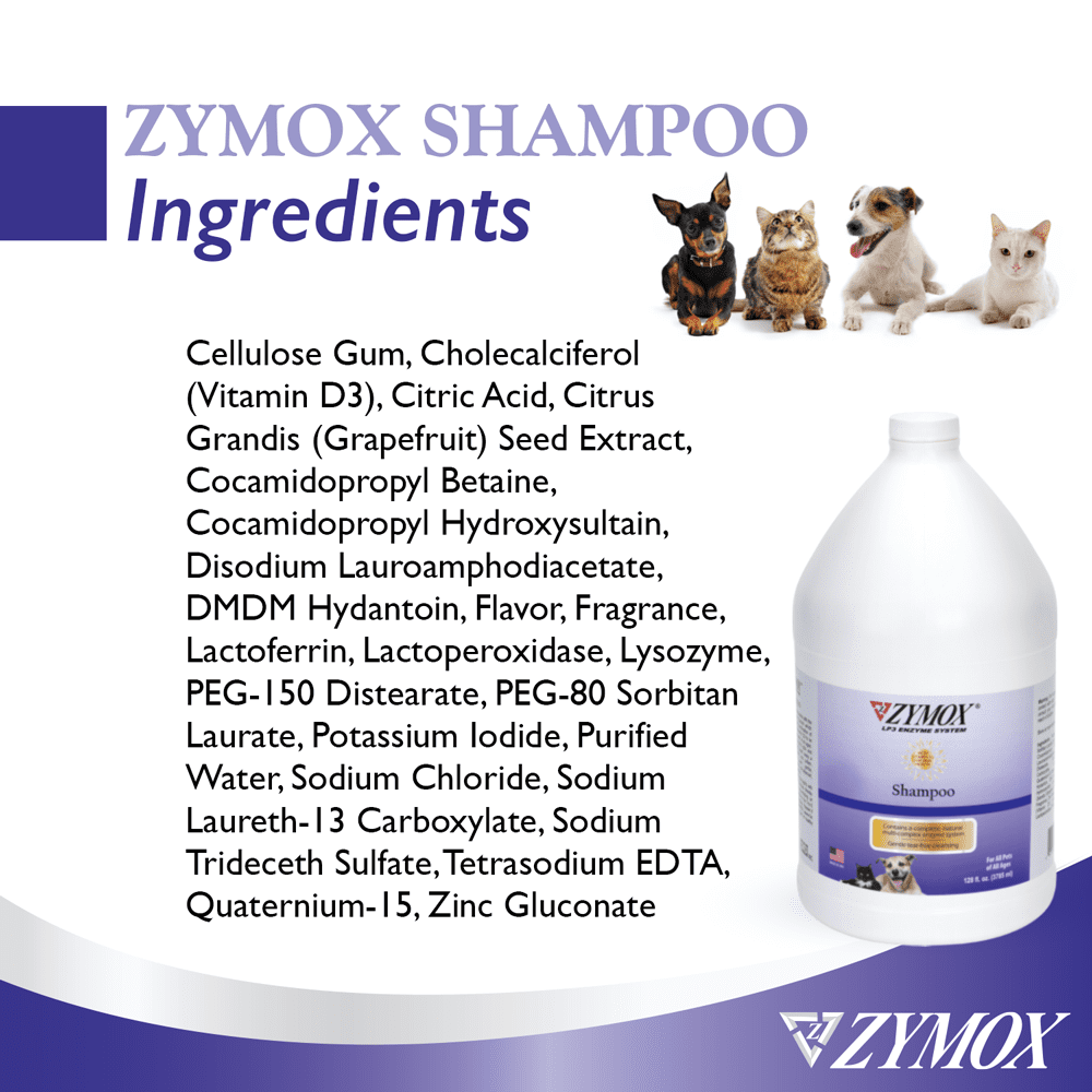 ZYMOX Advanced Enzymatic Shampoo, 1 gal - for Pets & Animals of All Ages: Cleans, Refreshes, Hydrates & Nourishes Dry Skin & Coat - Image 7