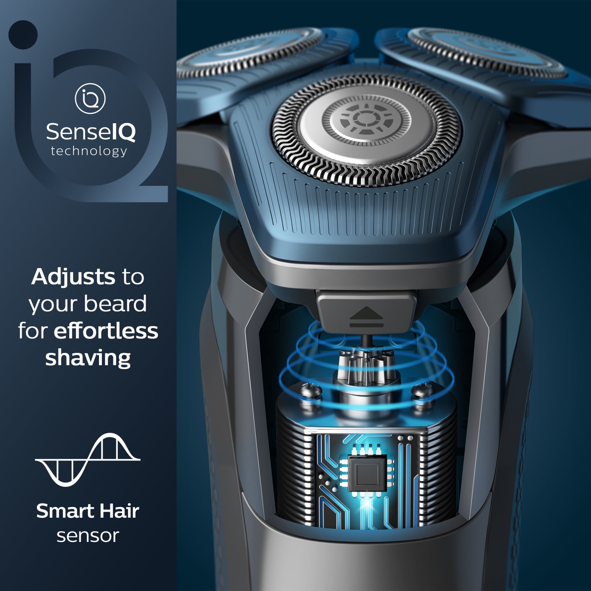 Philips Norelco Shaver 7100, Rechargeable Wet & Dry Electric Shaver with Senseiq Technology and Pop-Up Trimmer S7788/82 - Image 4