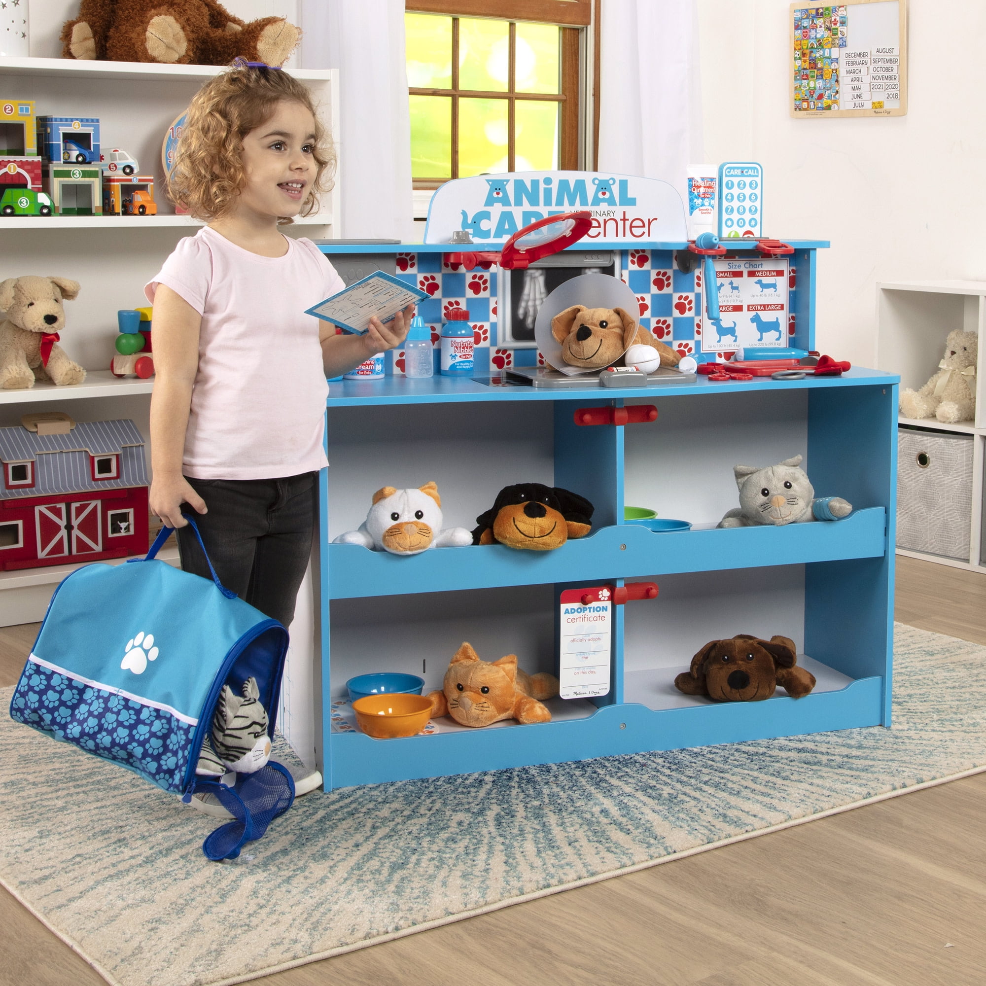 Melissa & Doug Animal Care Veterinarian and Groomer Wooden Activity Center for Plush Stuffed Pets (Not Included) - Image 4