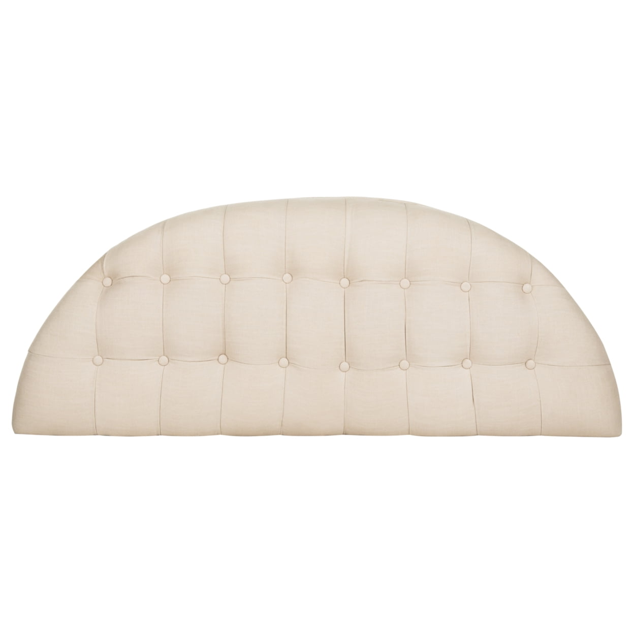 SAFAVIEH Abilene Tufted Rustic Semi Circle Bench, Beige/Rustic Oak - Image 7