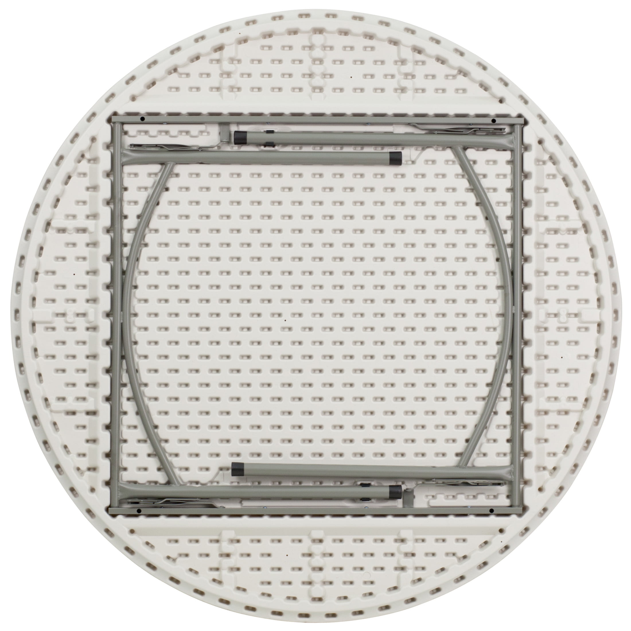 Flash Furniture Kathryn 5' Round Indoor/Outdoor Plastic Folding Event Table, White - Image 8