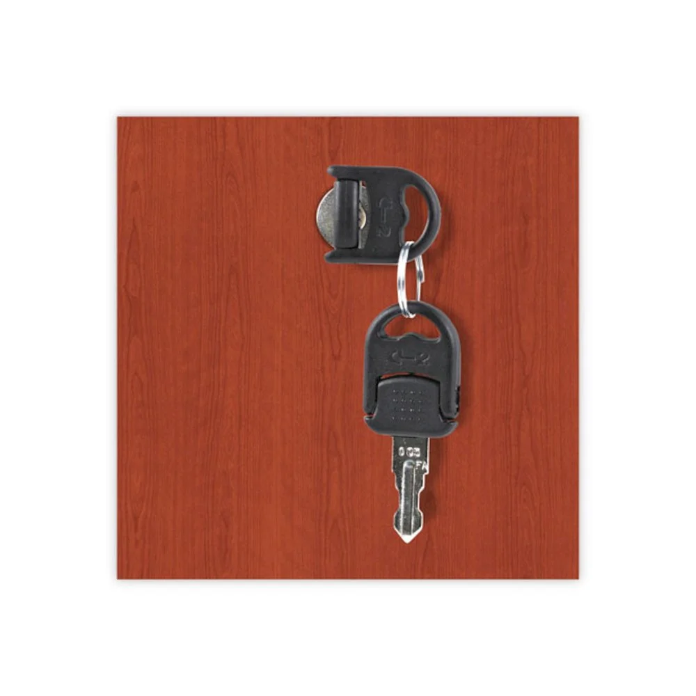 Alera 3 Drawers Vertical Lockable Filing Cabinet, Medium Cherry - Image 2