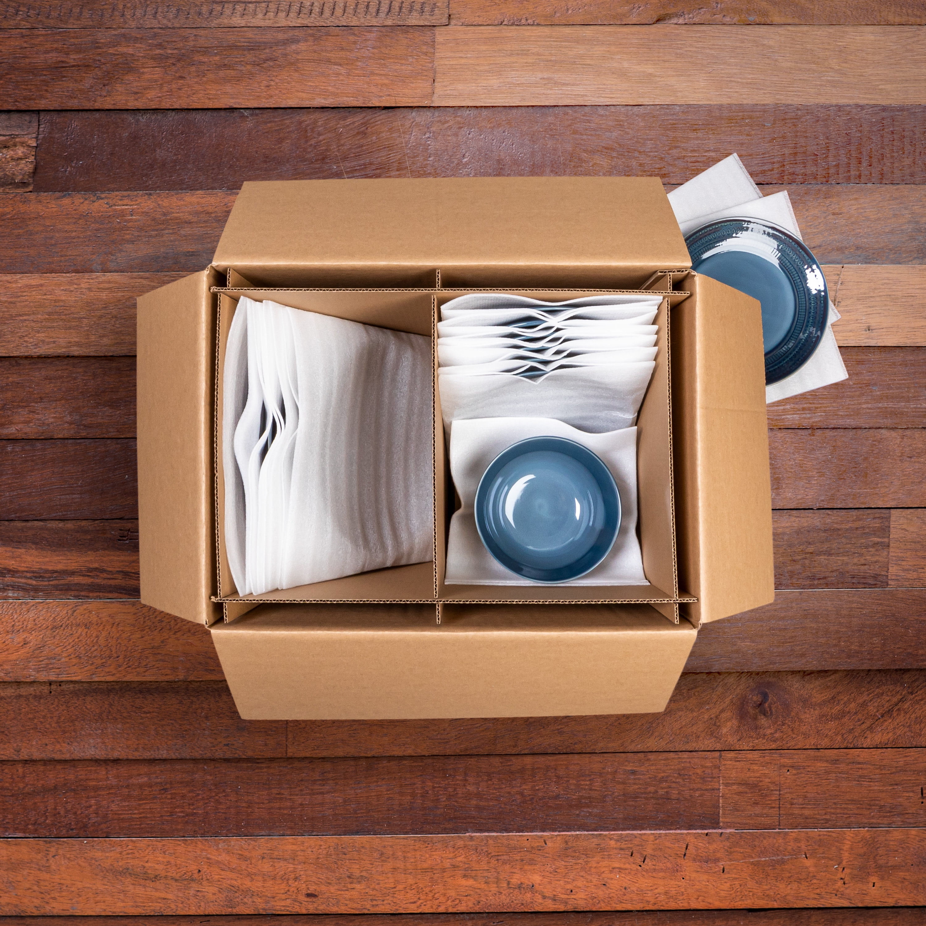 Duck Dish and Glass Moving Kit, 16 Pouches and 12 Corrugate Dividers in Each, 3 Pack - Image 5