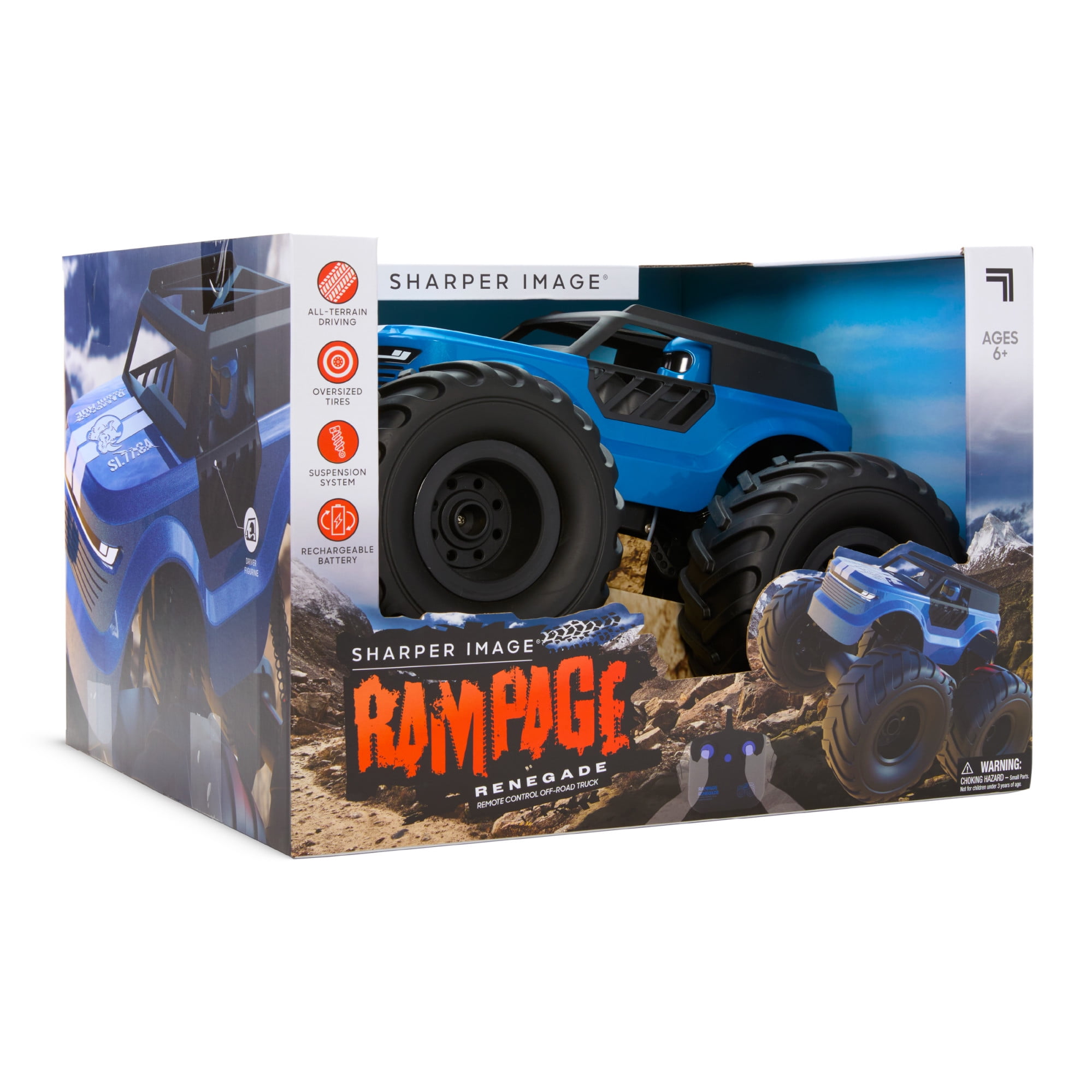 Sharper Image® Rampage Renegade Remote Control Off-Road Truck, All-Terrain Driving with Full-Control Steering & Oversized Tires - Image 7