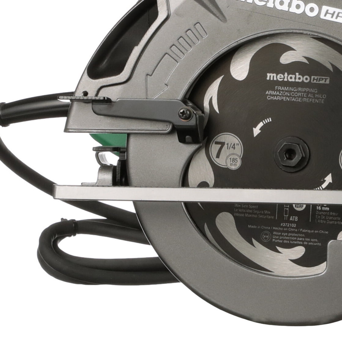 Metabo HPT 7-1/4-Inch Circular Saw Kit | 6,000 Rpm, 15-Amp Motor | Integrated Dust Blower | 24T Premium Framing/Ripping Blade | Single Handed Bevel Adjustment | C7SB3 - Image 11