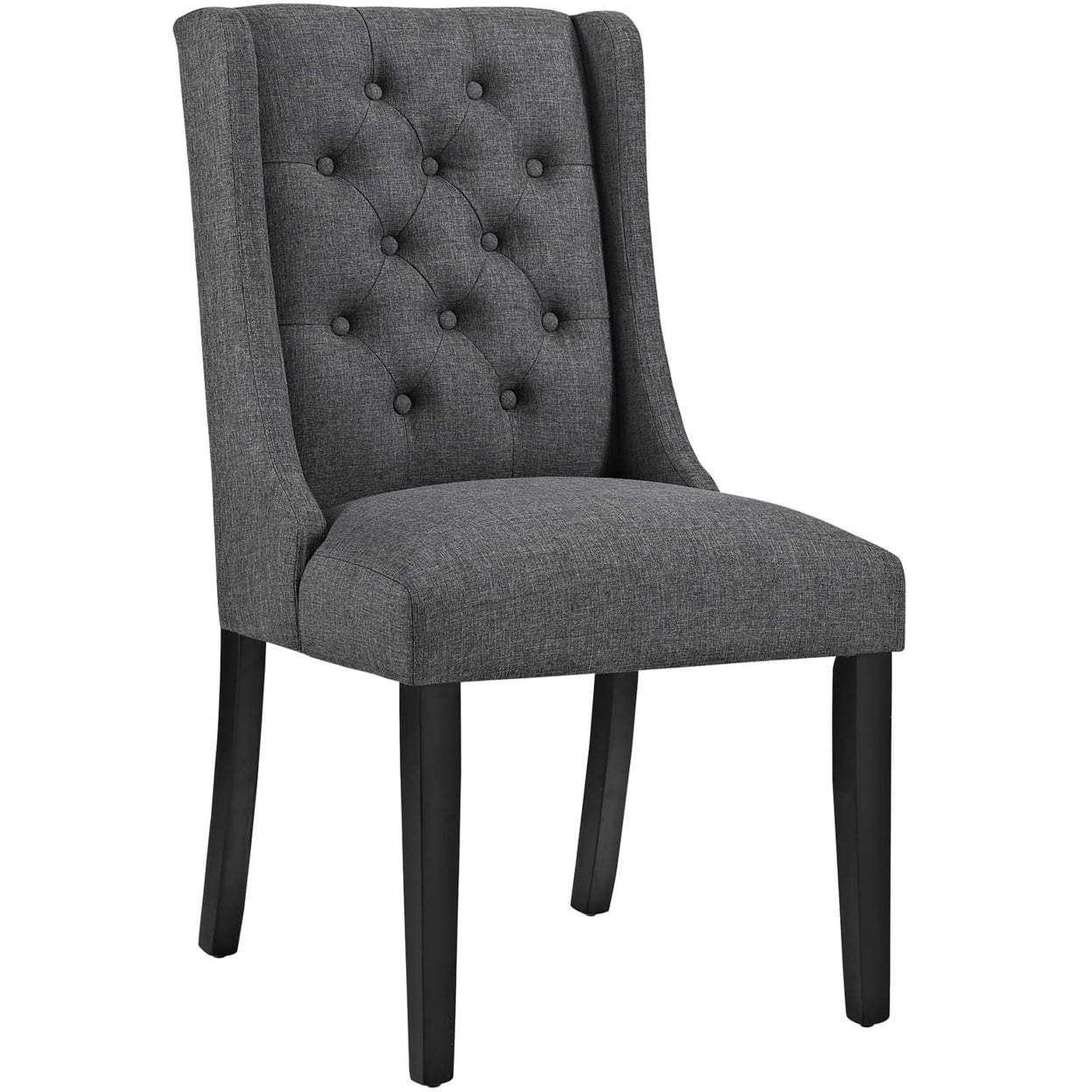 Modway Baronet Dining Chair Fabric Set of 2 in Gray - Image 5