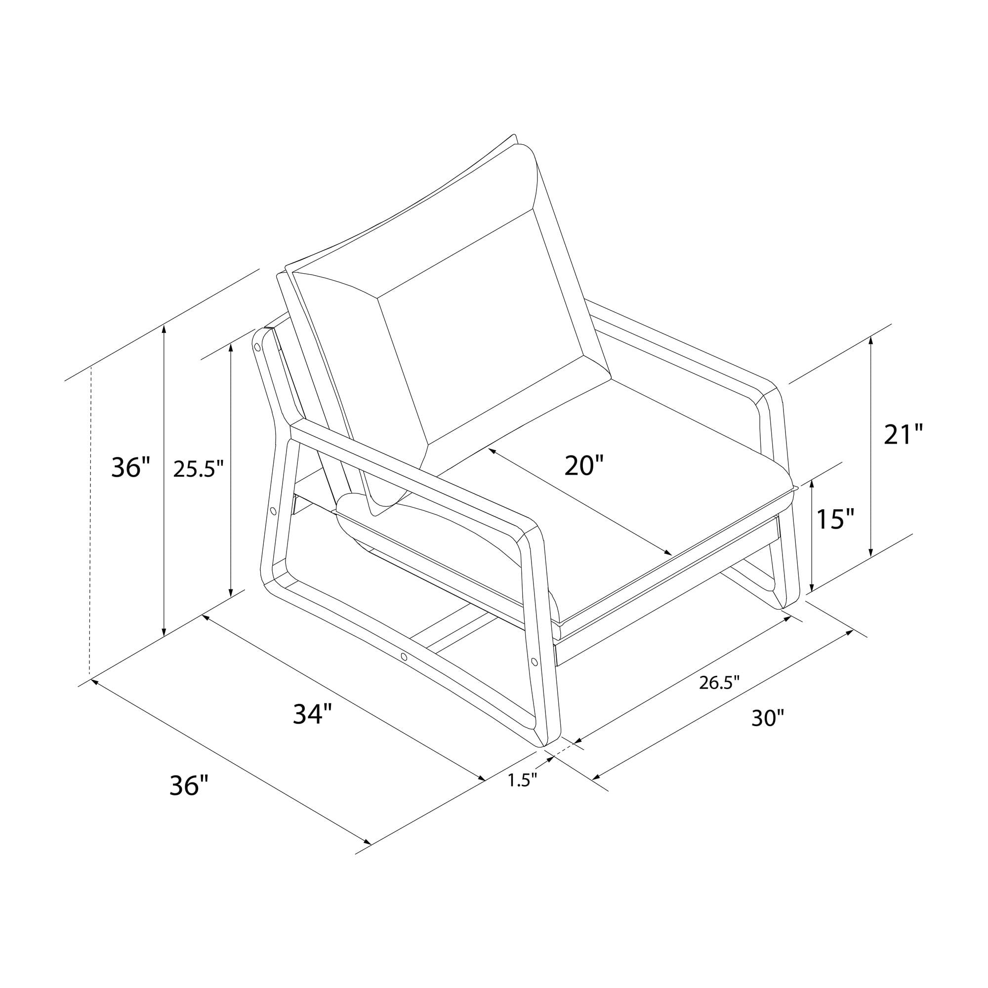 Better Homes & Gardens Wooden Ezra Sling Accent Chair, Cream Linen - Image 8