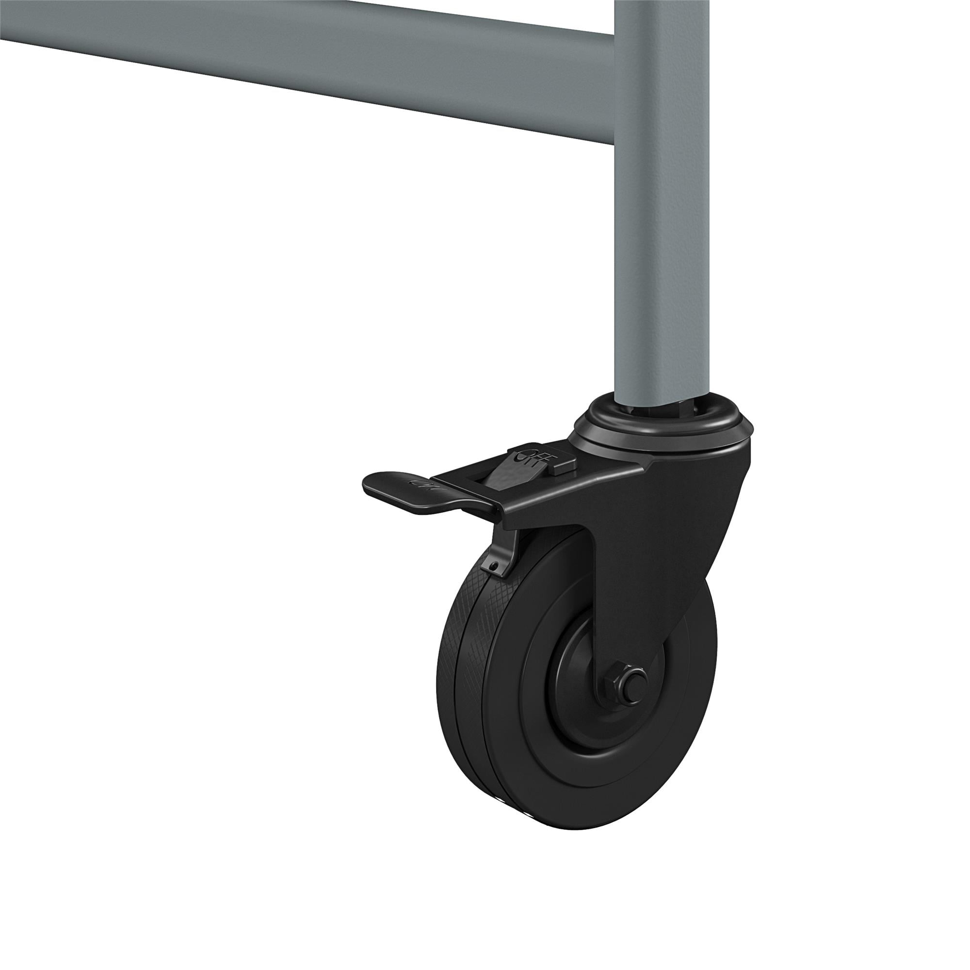 COSCO Outdoor Living(tm) Outdoor and Indoor Folding Serving Cart with Wheels and 2 Shelves, Gray - Image 8