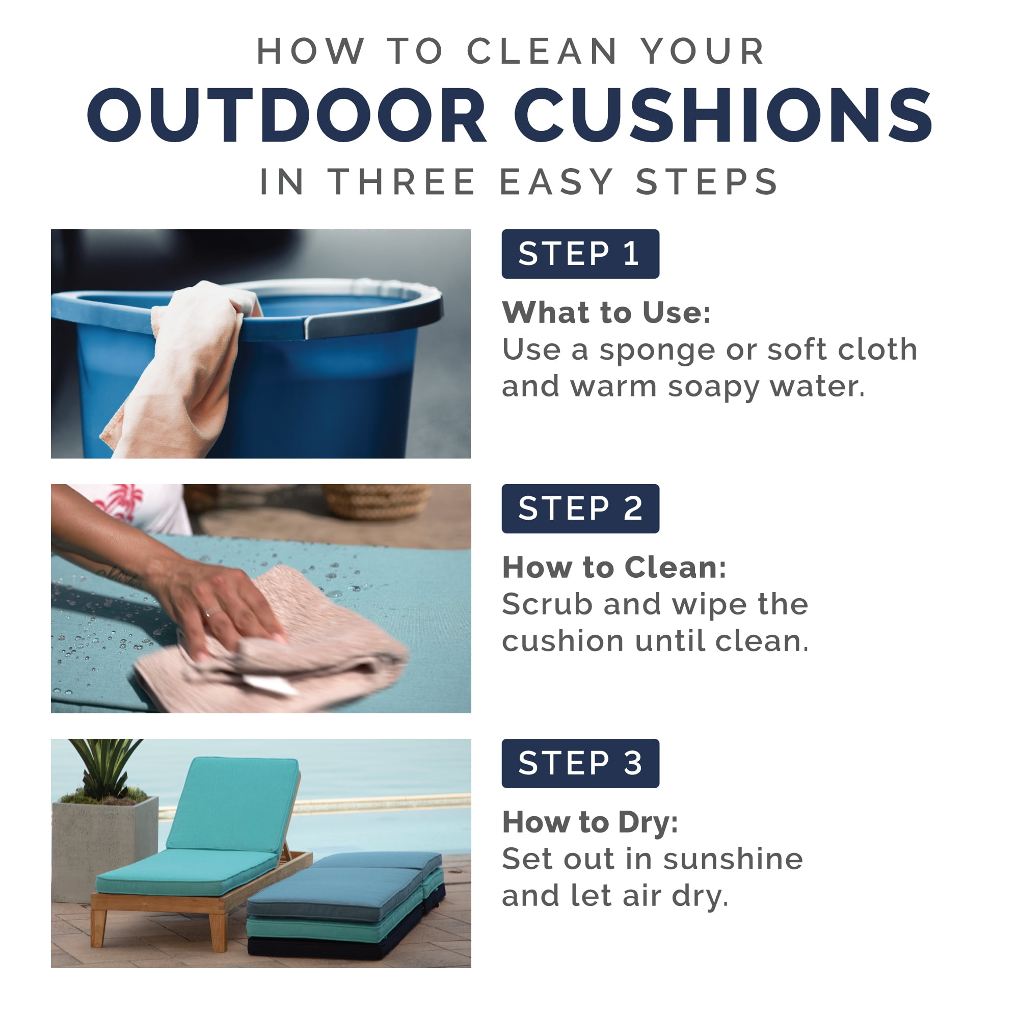 (2 pack) Mainstays 45" L x 22.75" W Blue Floral Rectangle Outdoor 2 Piece Deep Seat Cushion - Image 6