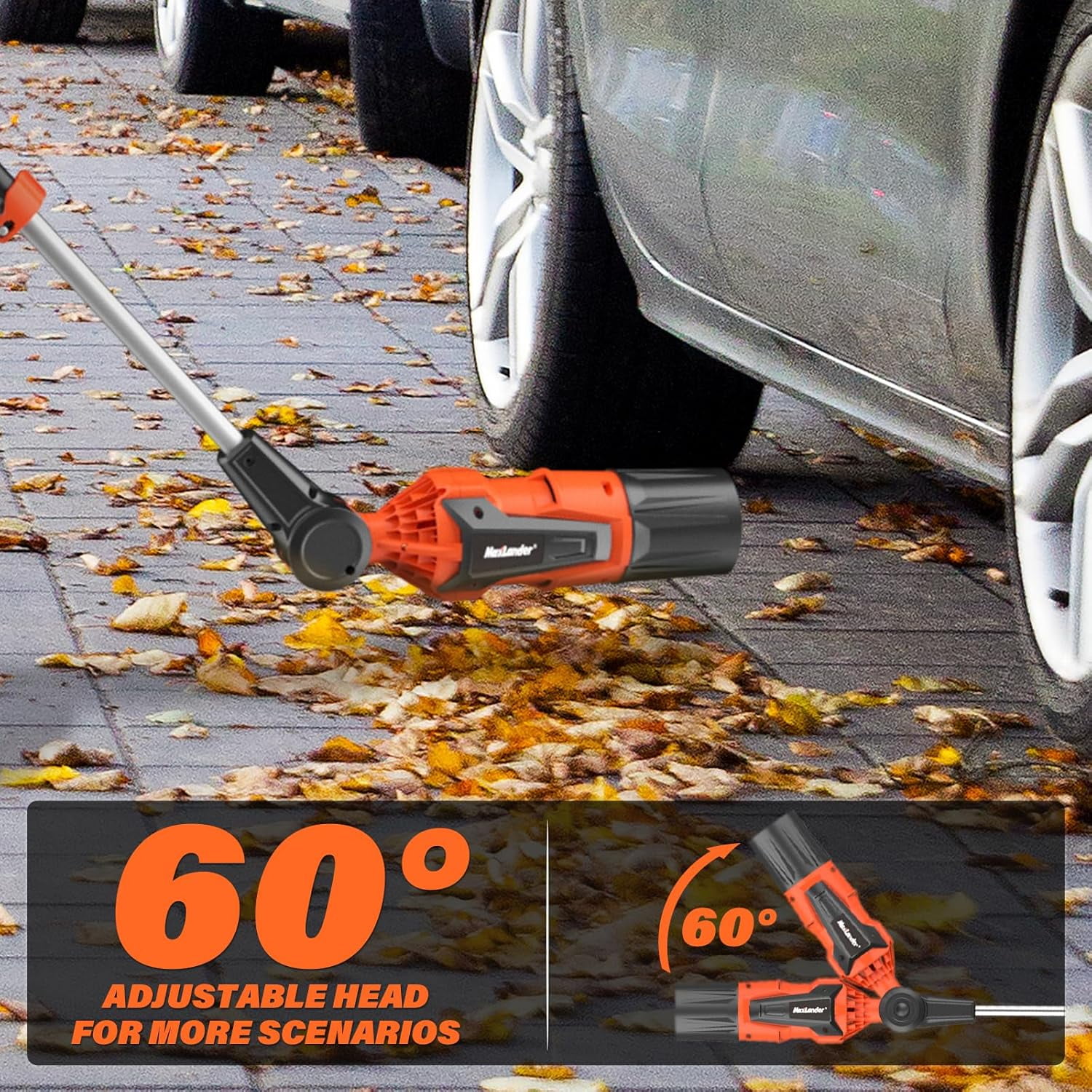 MAXLANDER Leaf Blower Cordless, 40V Electric Battery Powered Leaf Blower with 2 Pcs 4.0Ah Batteries and Charger Included - Image 2