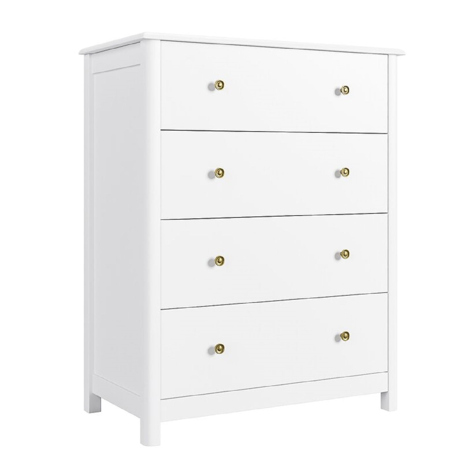 Homfa Vertical Dresser with 4 Drawer, Wide Chest of Drawers Nightstand for Bedroom Closet Entryway, White - Image 7