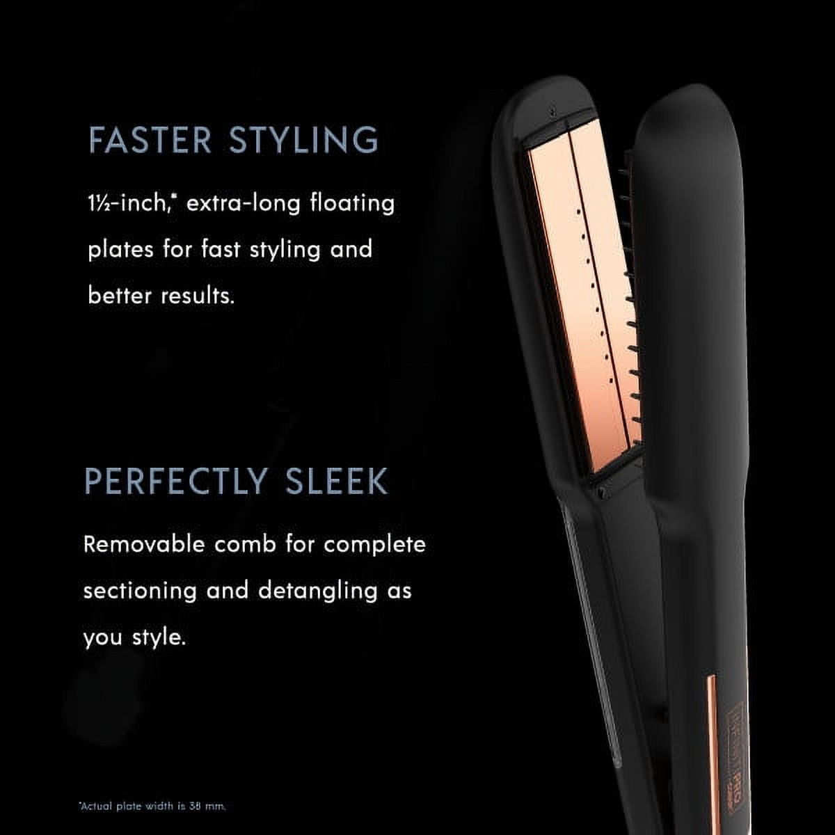 Conair Hydrofusion Steam Technology Flat Iron For Silky-Smooth Results With Mega Shine S9900 - Image 2
