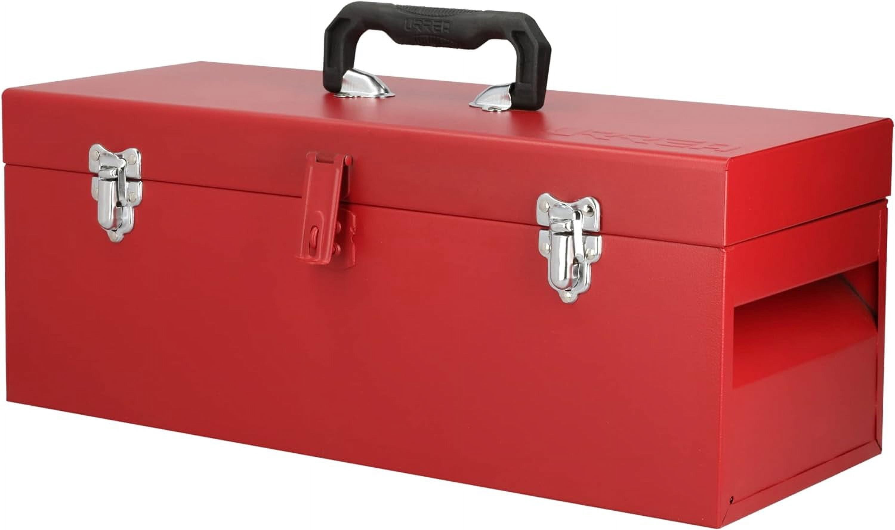 Urrea Industrial 20 In Metal Tool Box With Plastic Handle And Metallic Tray - Image 4