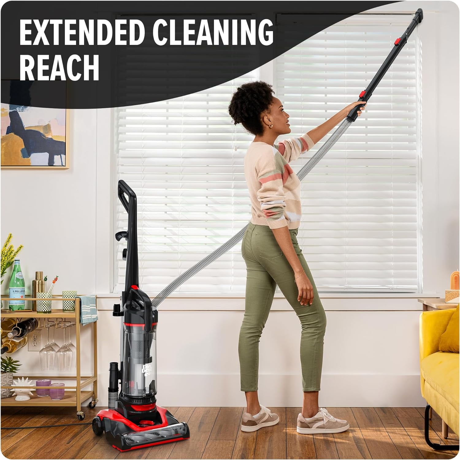 Dirt Devil Bagless Upright Vacuum Cleaner, Multi-Surface Extended Reach, {et Friendly, for Hard Floor & Carpet, Attachments & Tools, UD76310V, Black - Image 7
