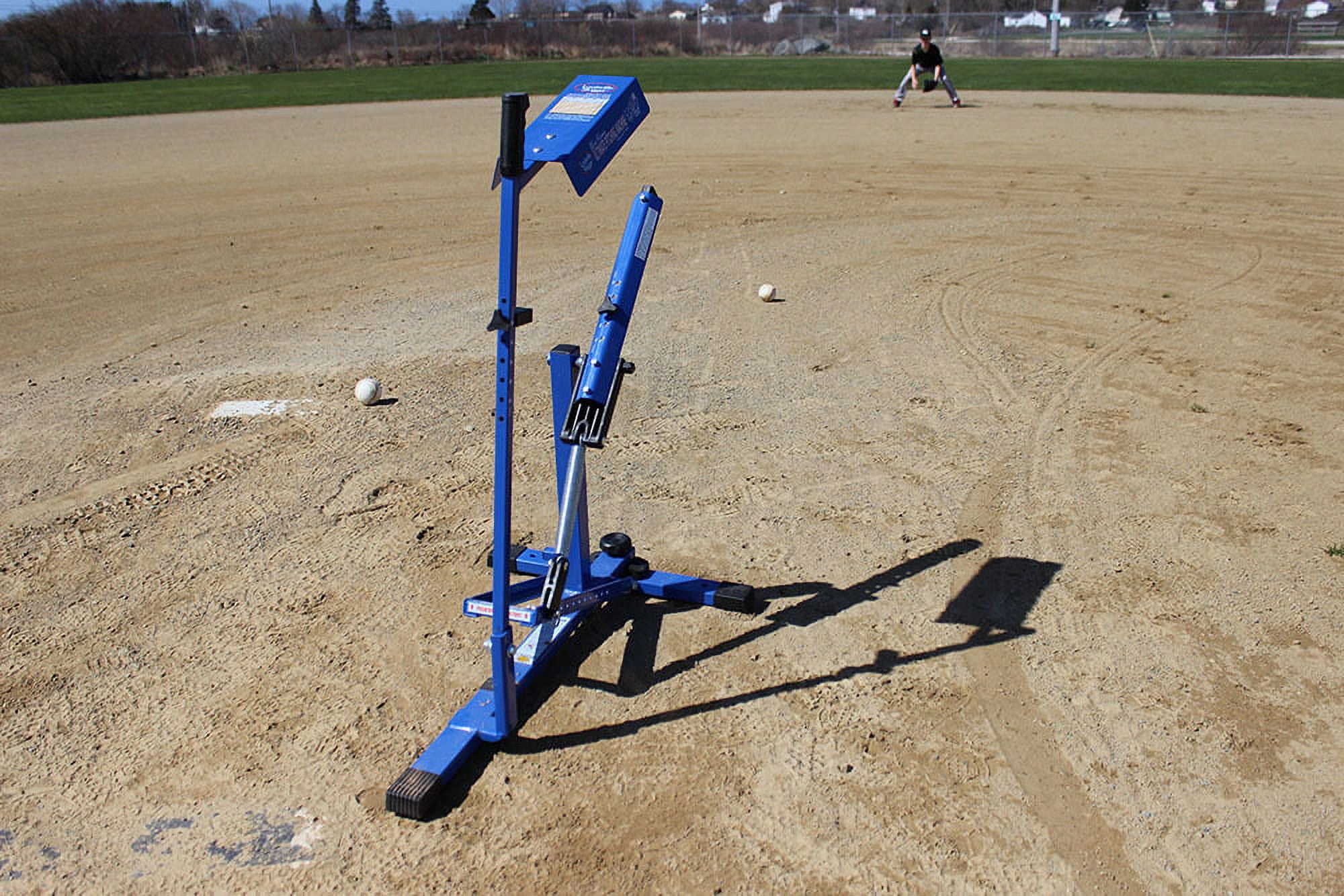 Louisville Slugger Blue Flame Pitching Machine – Manual Baseball & Softball Trainer, Throws Up to 60 MPH, Youth & Adult Practice Tool - Image 5