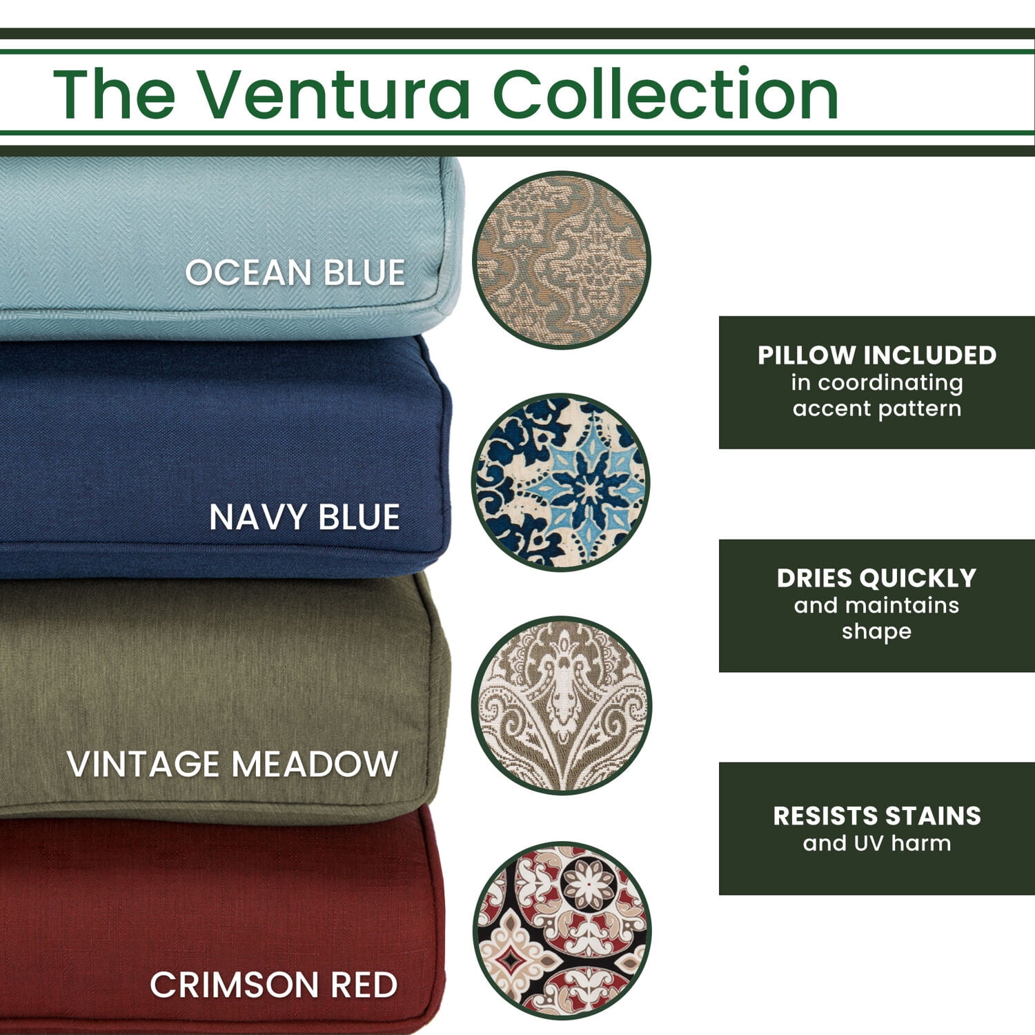 Hanover Ventura Steel Outdoor Patio Woven Luxury Recliner with Brown Wicker, Ocean Blue Cushions and Pillow, VENTURAREC-BLU - Image 5