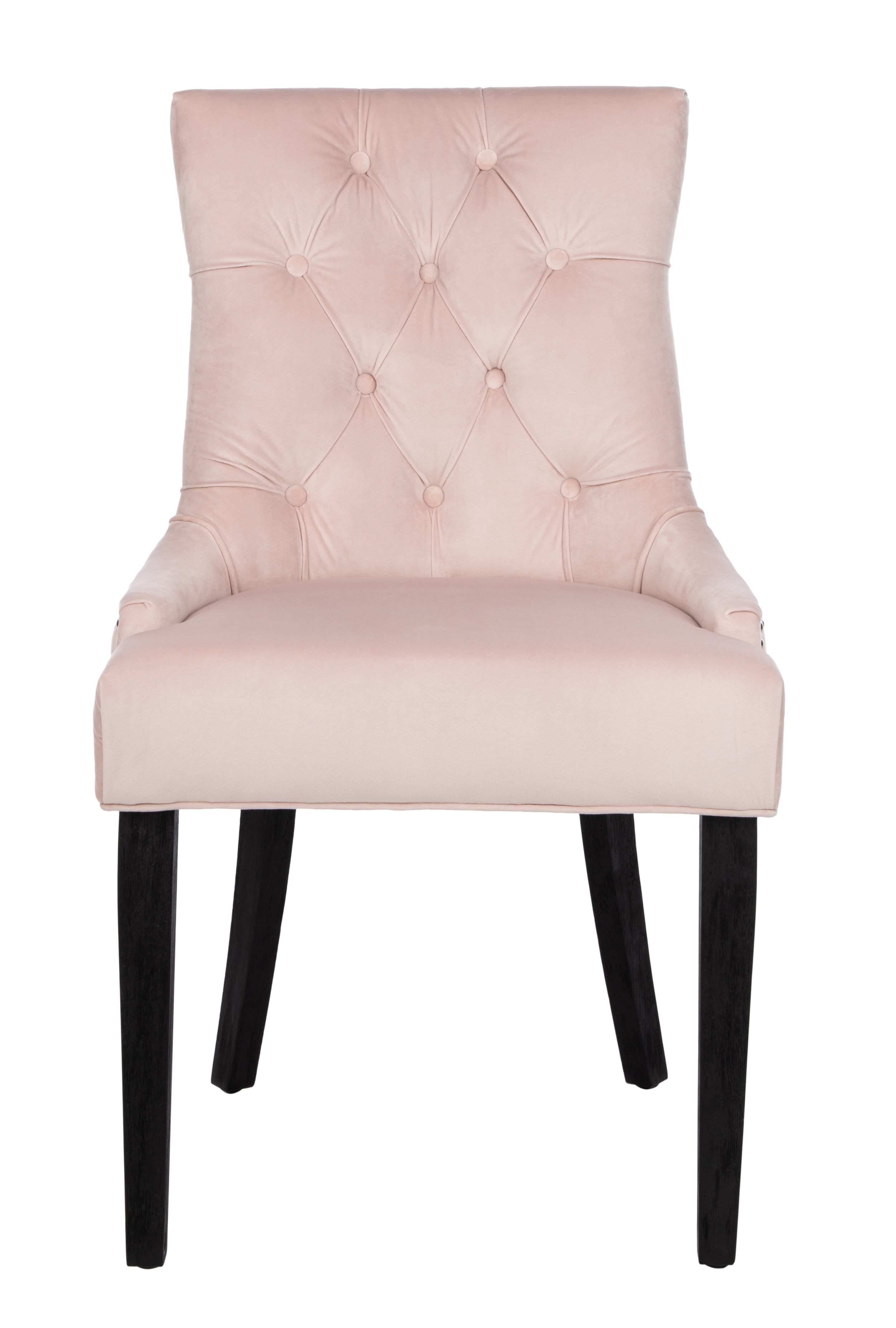 SAFAVIEH Harlow Glam Tufted Ring Chair with Silver Nailheads, Set of 2, Blush Pink - Image 14