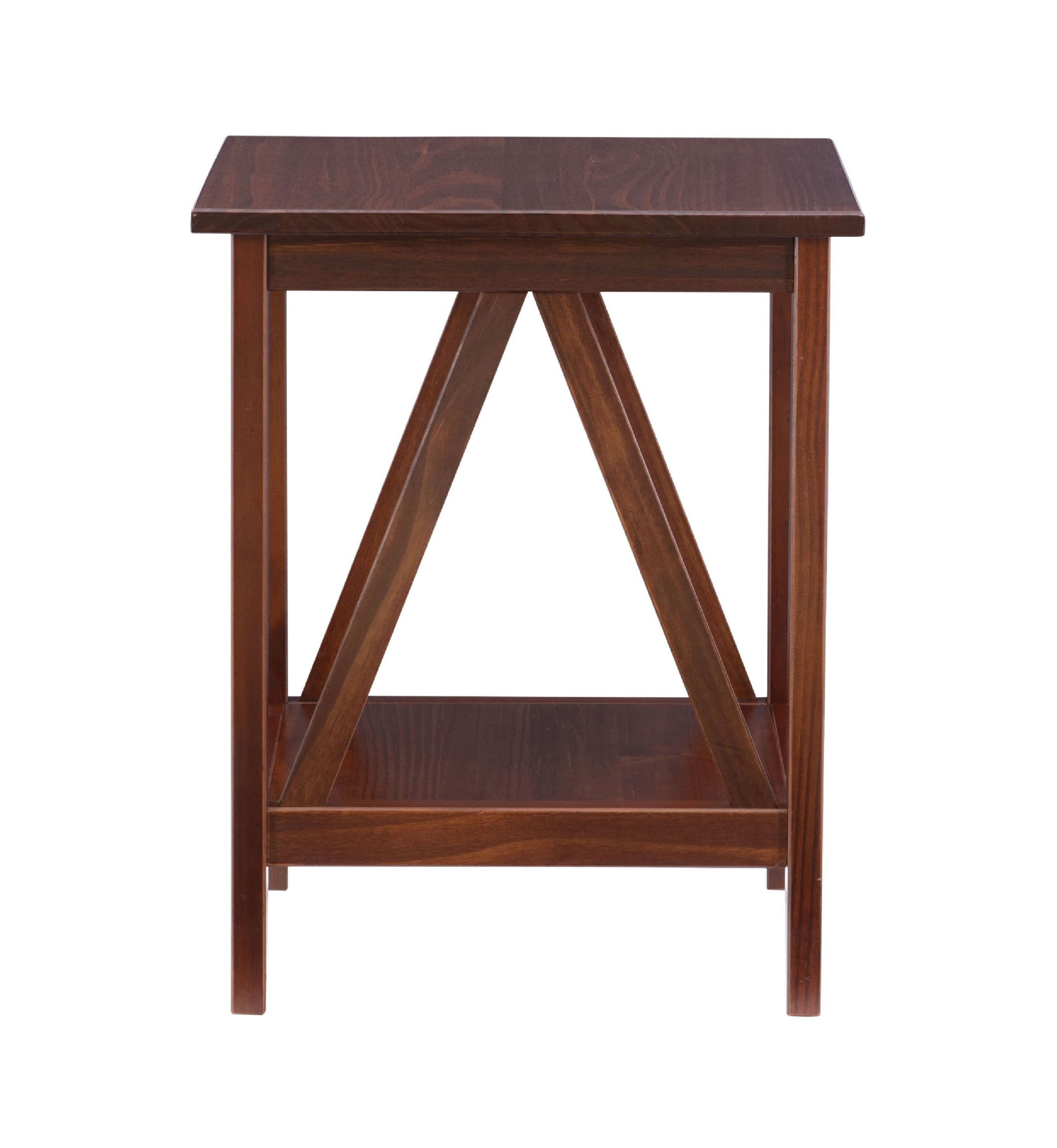 Linon Moreland Indoor End Table with Shelf, 22.25" Tall, Antique Tobacco - Image 6