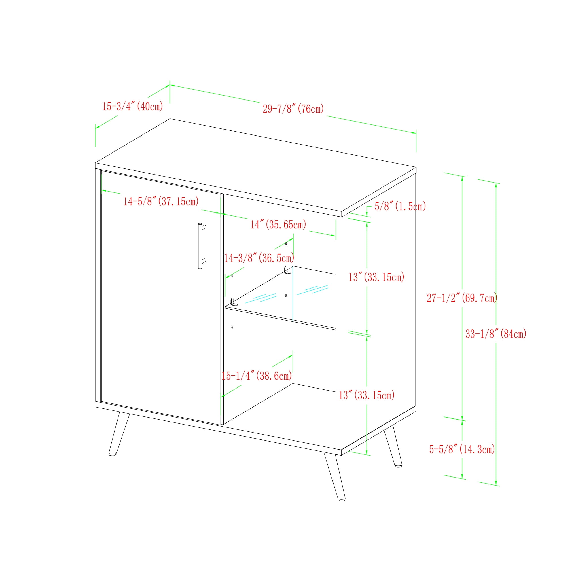 Manor Park Mid-Century Storage Console, Slate Grey - Image 5