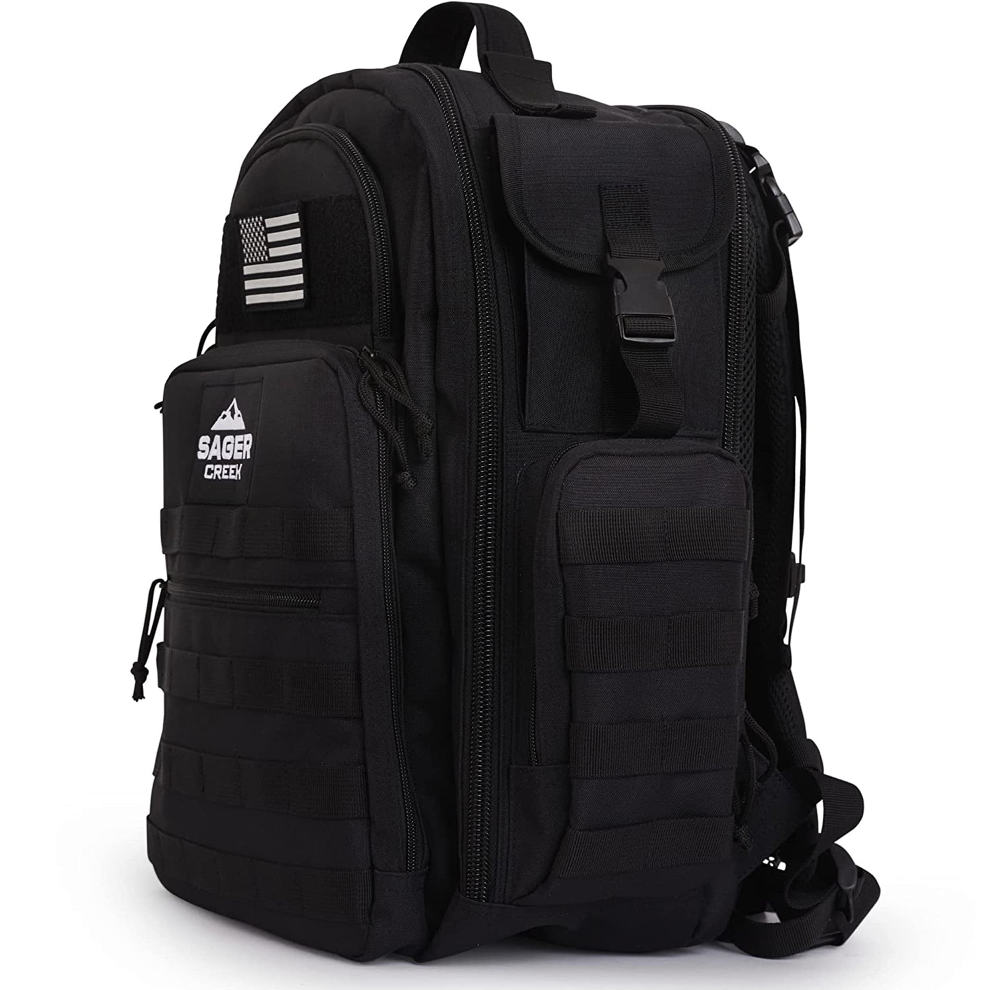 Sager Creek Dad Diaper Bags - Tactical Baby Diaper Bag Backpack - Black - Image 4