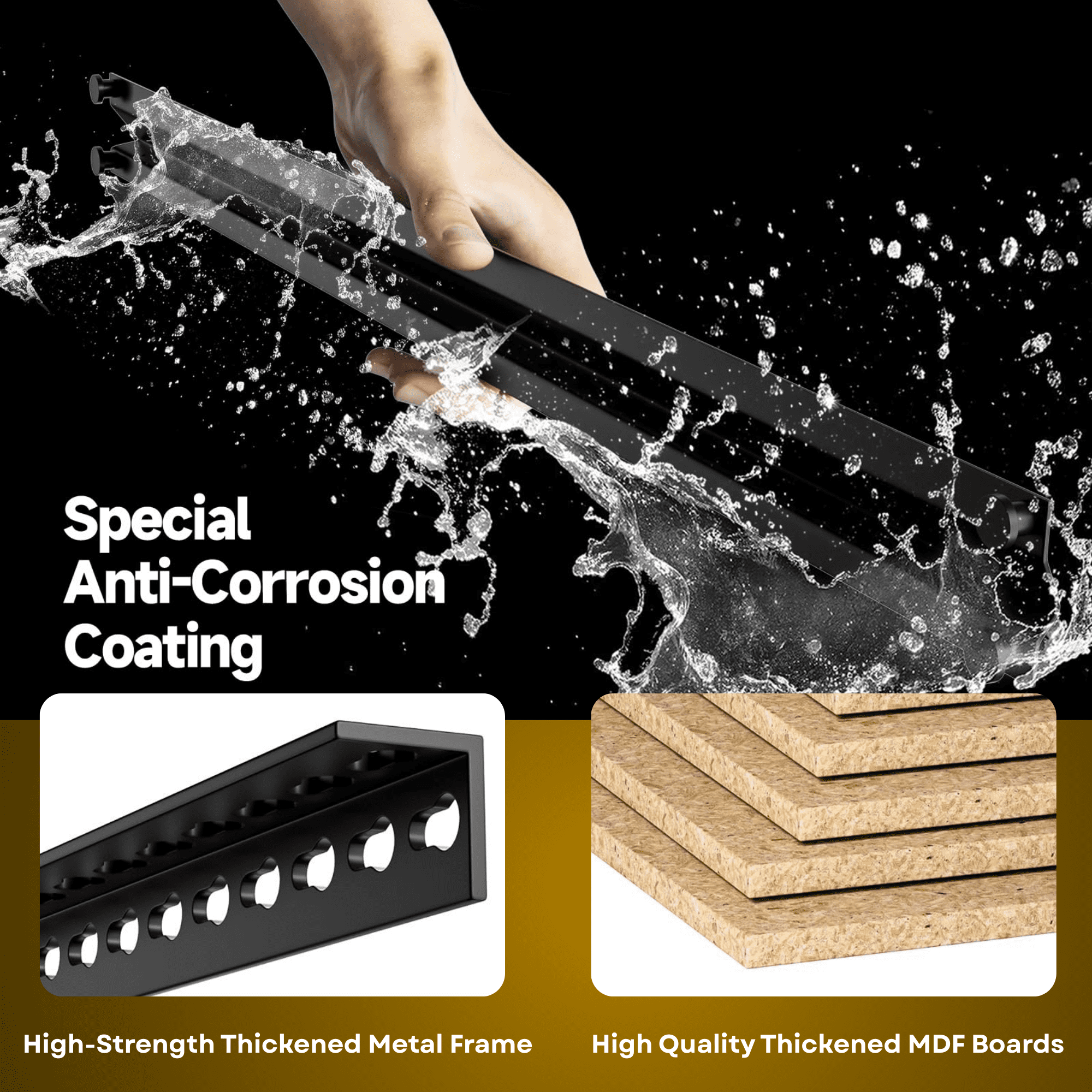 TrumanPick Storage Shelves Garage Shelving Units 5 Tier Metal Heavy Duty Adjustable Shelf Rack 48" W x 24" D x 72" H 3250LBS for Warehouse Pantry Closet, Black - Image 4