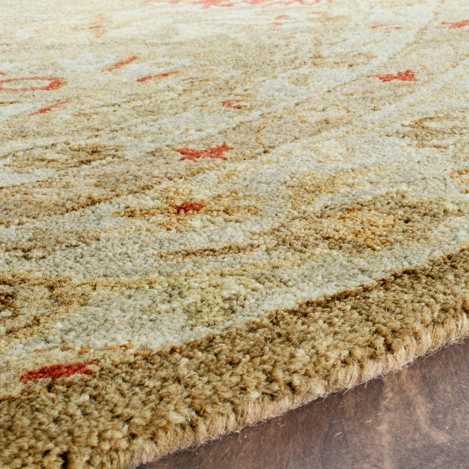 SAFAVIEH Antiquity Lorraine Oriental Wool Area Rug, Brown/Beige, 10' x 10' Round - Image 4