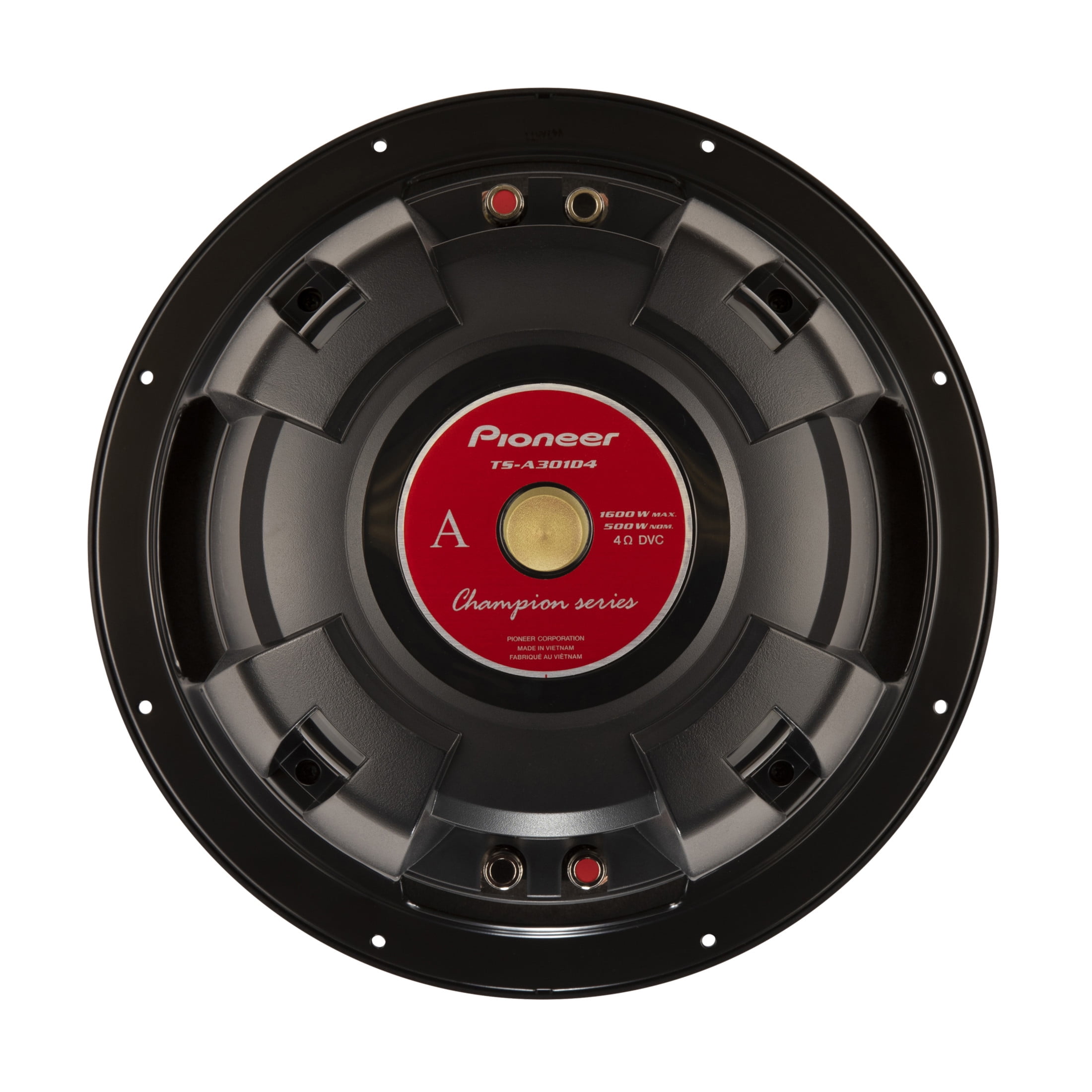 Pioneer TS-A301D4 12" - 1600 W Max Power, Dual 4 Ohm Voice Coil, 2-piece Honeycomb IMPP™ Cone Struct - Image 3