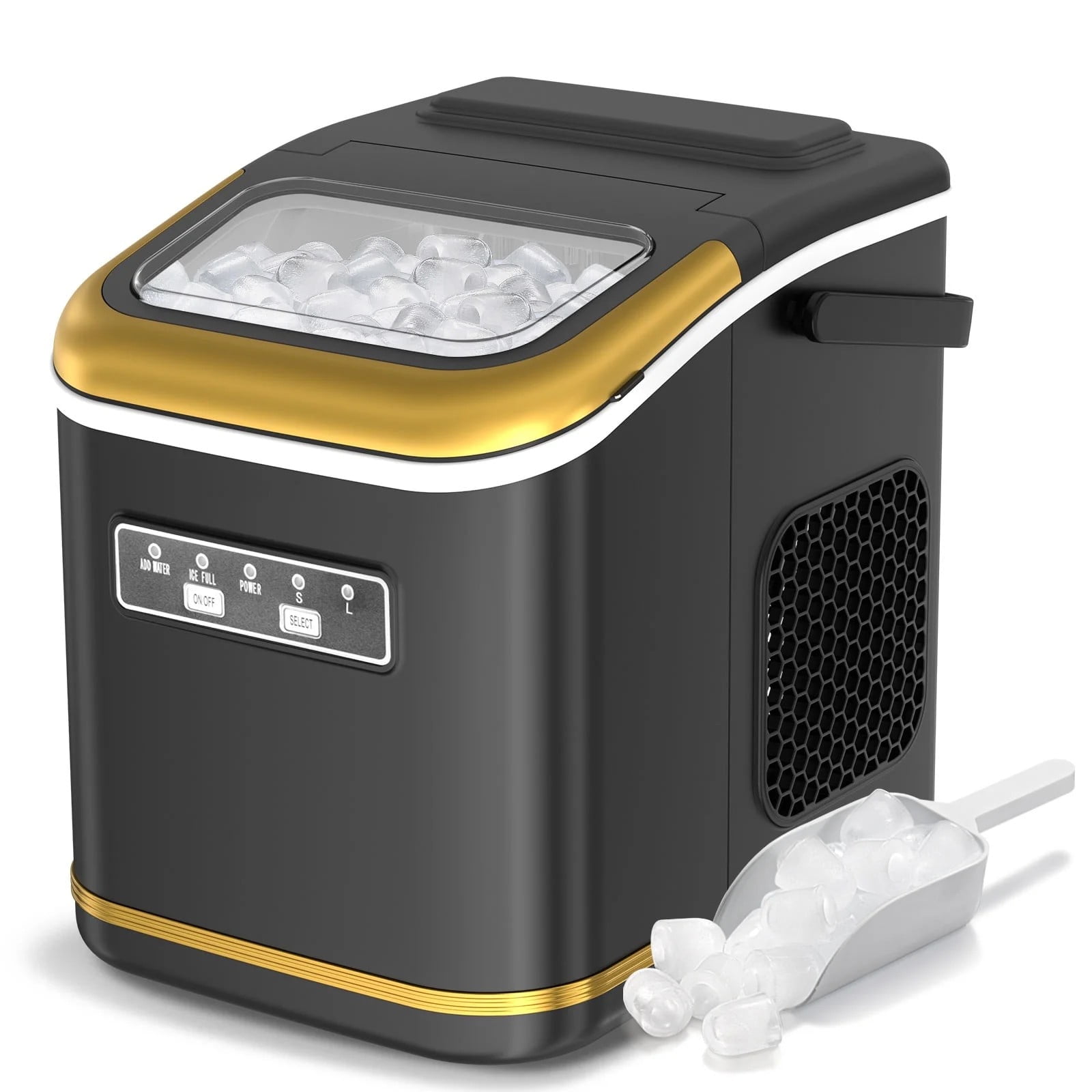 Electactic Ice Maker Machine Countertop Portable Compact Small Bullet Ice Maker with Self Cleaning,9 Cubes in 6 Mins,26lbs in 24Hrs, for Camping Dorm Home Outdoor - Image 3