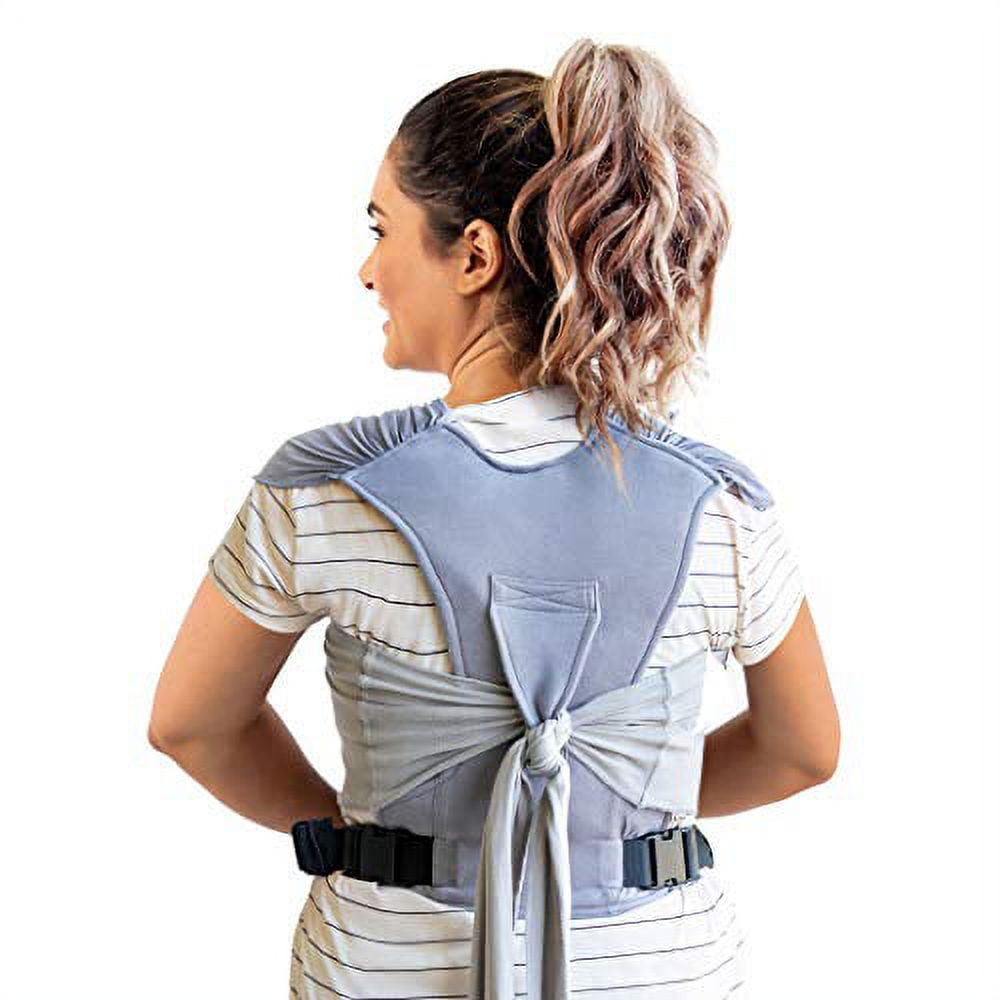Moby Wrap Easy-Wrap Carrier, Hands-Free Baby Carrier for Newborns, 2-Position, Smoked Pearl - Image 3