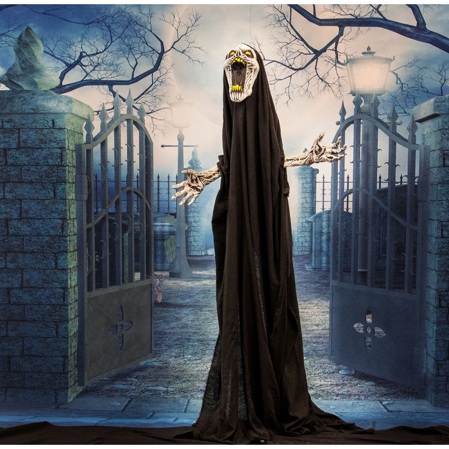 Haunted Hill Farm 70-In. Squal the Animated Howling Reaper, Indoor or Covered Outdoor Halloween Decoration, Battery Operated, HHRPR-20FLSA - Image 8