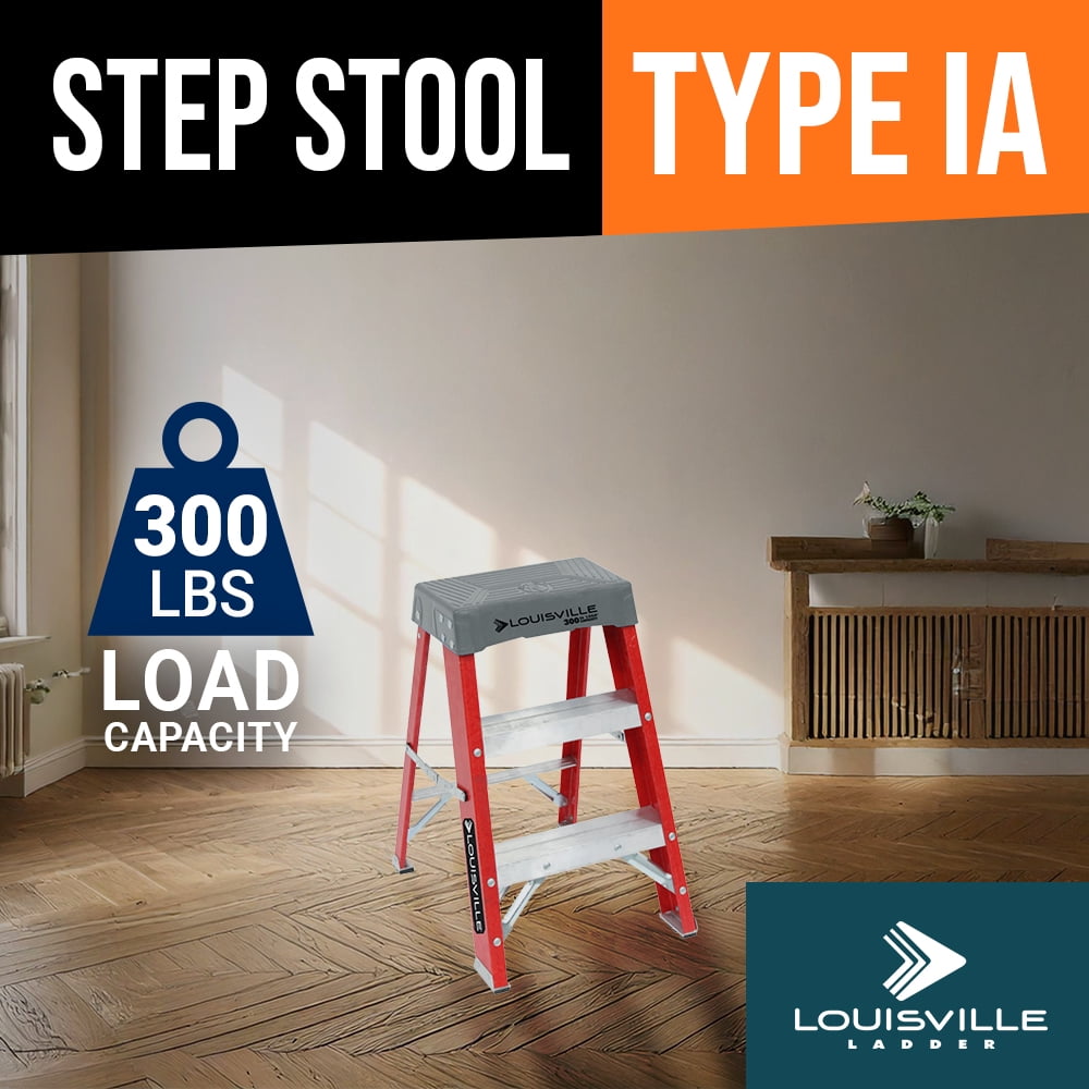 Louisville Ladder 2-Foot Fiberglass Step Stool Industrial, 300-Pound Load Capacity, Type IA, FS1502 - Image 5