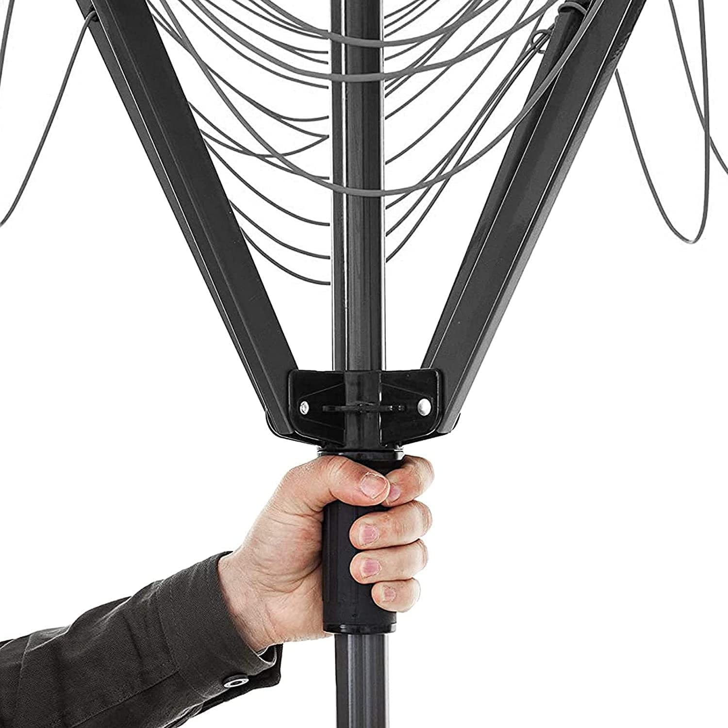 bimiti Outdoor Umbrella Clothes Dryer with 4-Aluminum Arms, Rotary Umbrella Drying Rack Adjustable Height 165 ft. Clothesline - Image 8