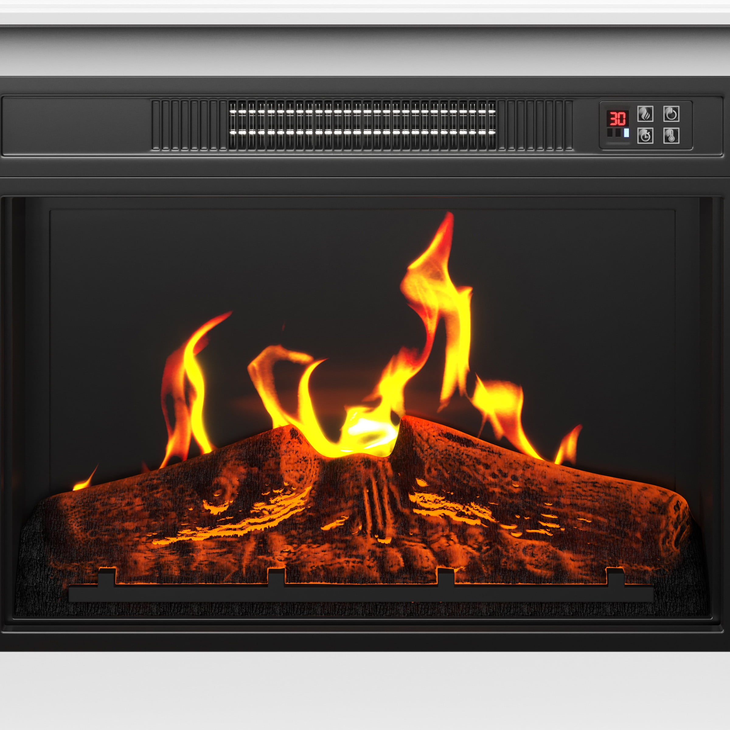 Northwest Corner TV Stand with Electric Fireplace Fits 55-Inch TVs (White) - Image 3