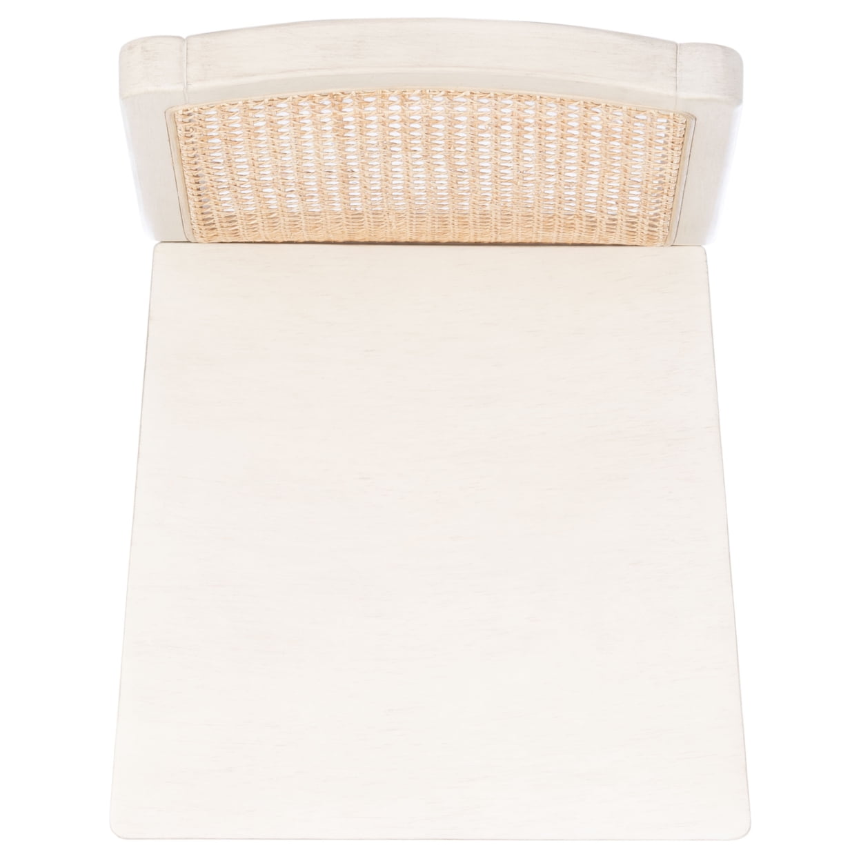 SAFAVIEH Benicio Rattan Dining Chair, White/Natural, Set of 2 (18.9 in. W x 22.3 in. D x 33.9 in. H) - Image 4