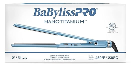 BaBylissPRO Nano Titanium 2" Ultra-Thin Flat Iron Hair Straightener - Image 3