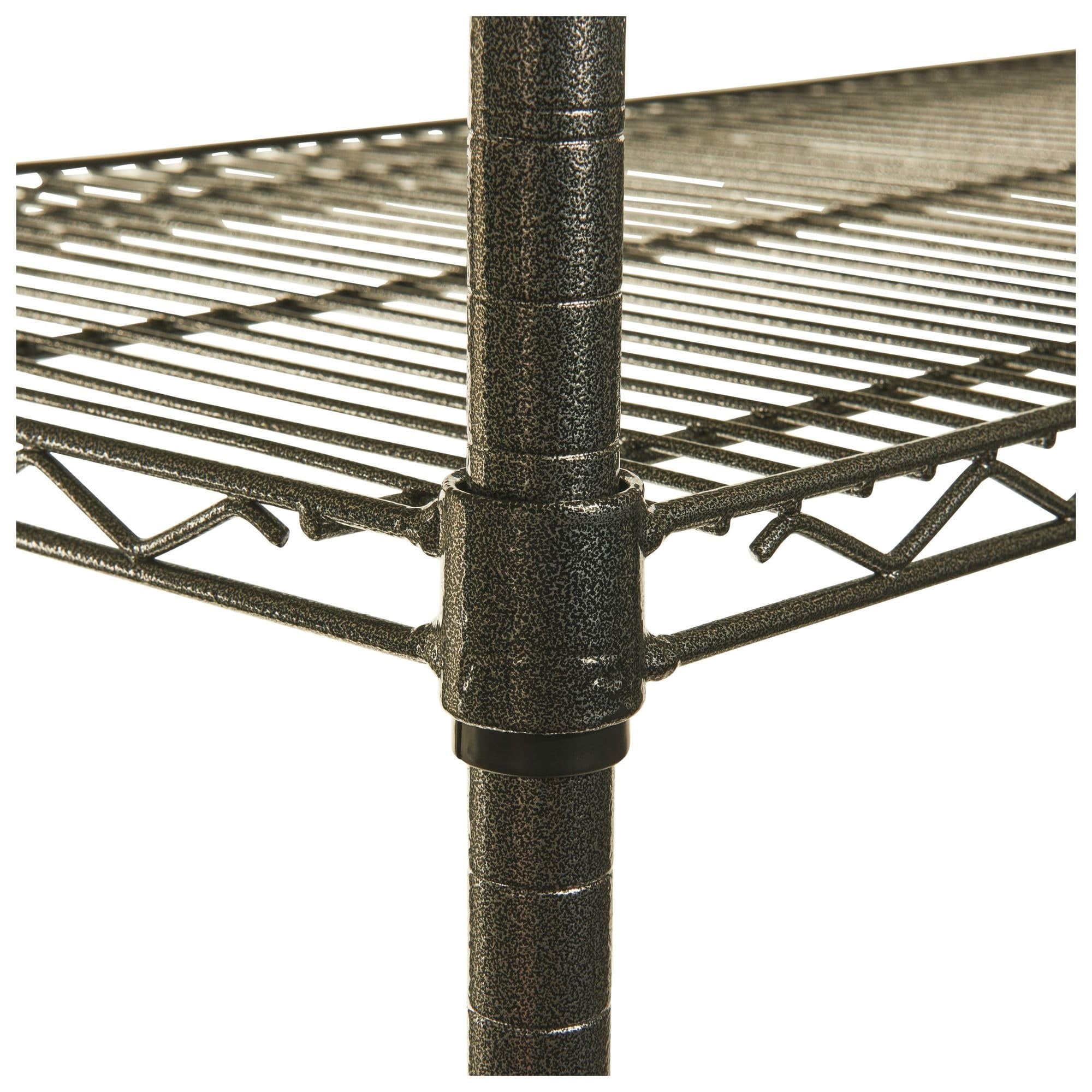 Alera Wire Shelving Starter Kit, Four-Shelf, 36w x 18d x 72h, Black Anthracite -ALESW503618BA - Image 3