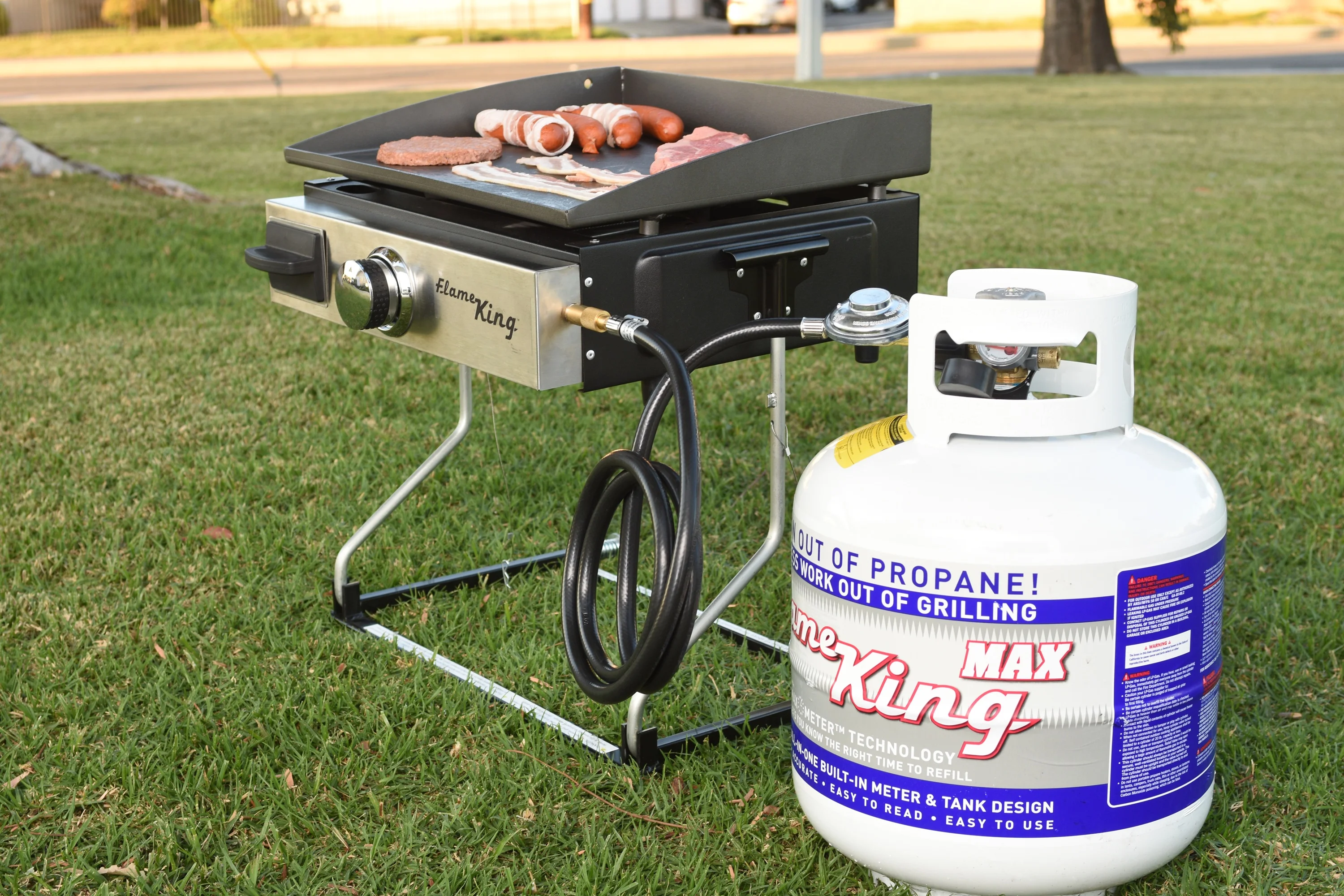 Flame King 20 lb Steel Empty LP Tank with Gauge - Image 10