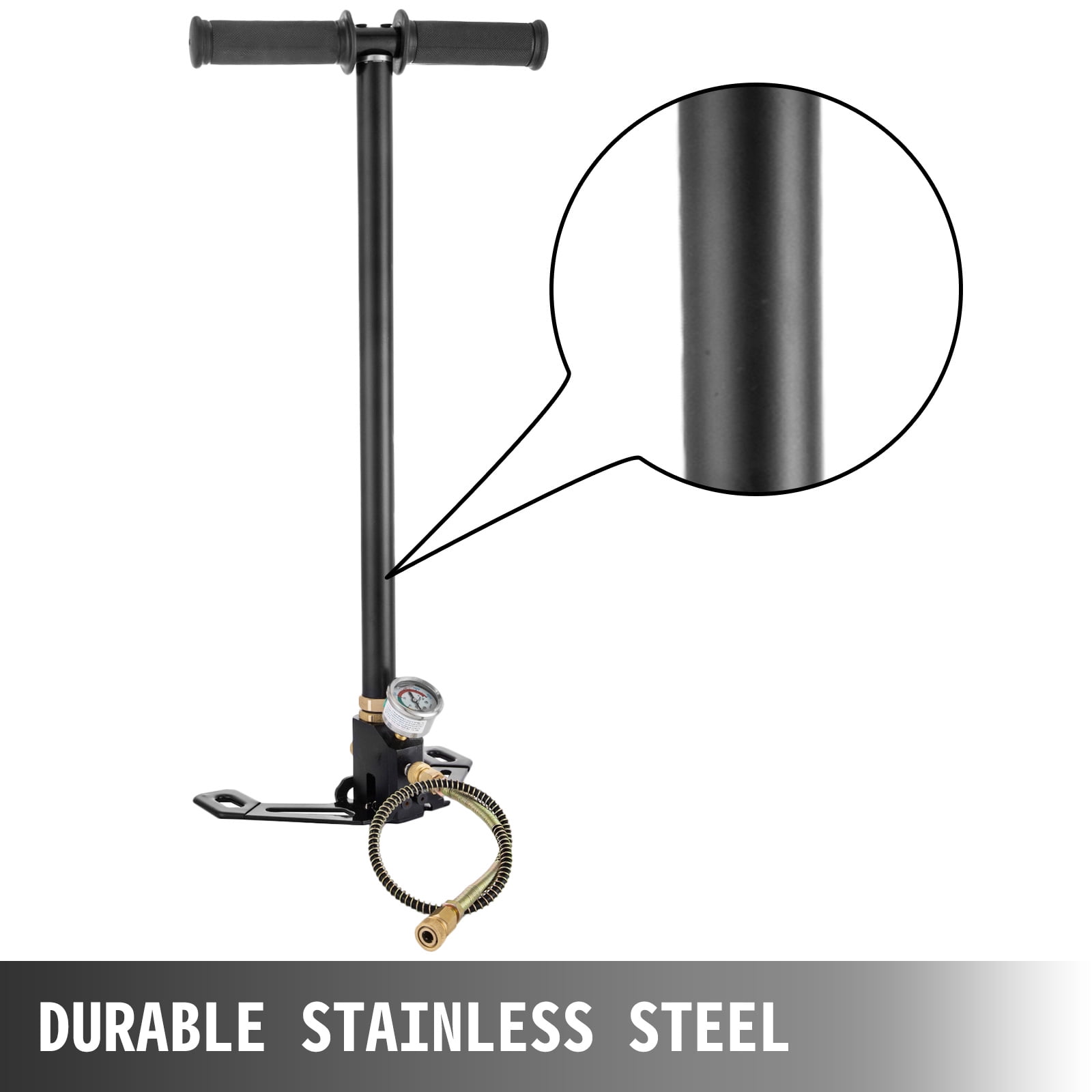 VEVOR 3 Stage PCP Air Gun Rifle Filling Stirrup Pump Hand Pump 4500PSI Charging Black New - Image 5