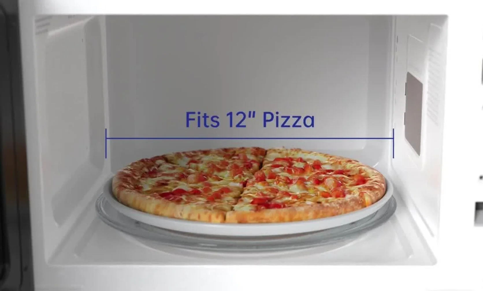 Emerson 1.1 Cu Ft, 1000W White Countertop Microwave Oven, MW1101W - Image 3