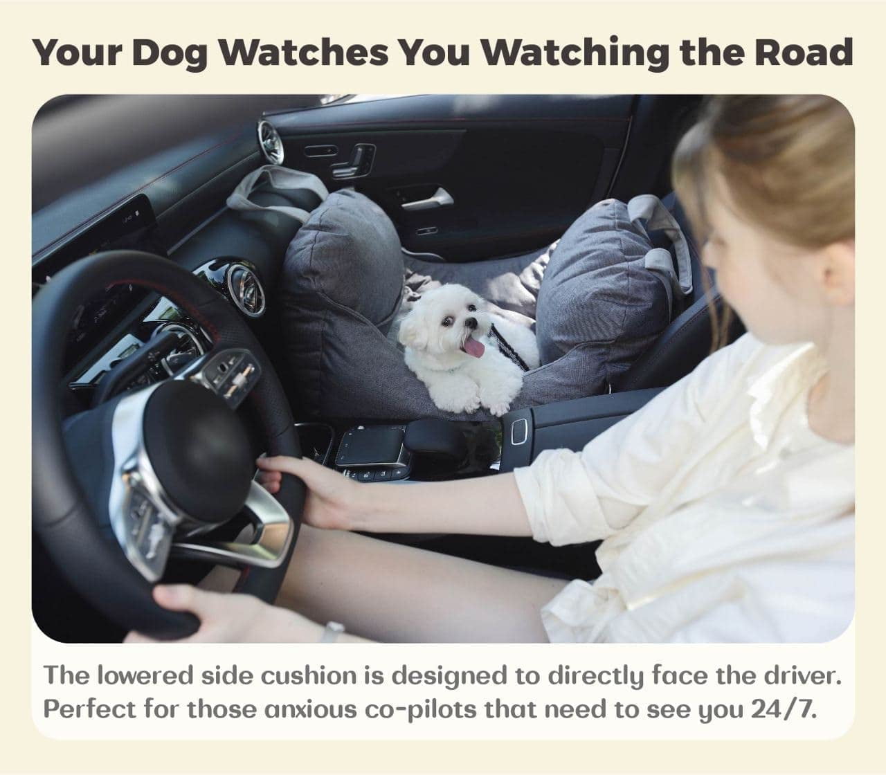 PET AWESOME Dog Car Seat, Puppy Booster Seat, Travel Carrier Bed for Small and Medium Pets - Image 5