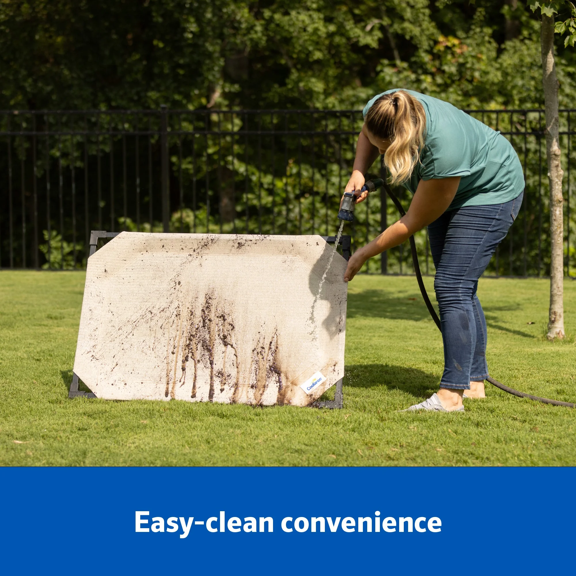 (2 pack) Coolaroo Cooling Elevated Dog Bed PRO with Heatshield, Fits in 48in Crate, Easy Assembly, Everglade Green - Image 6