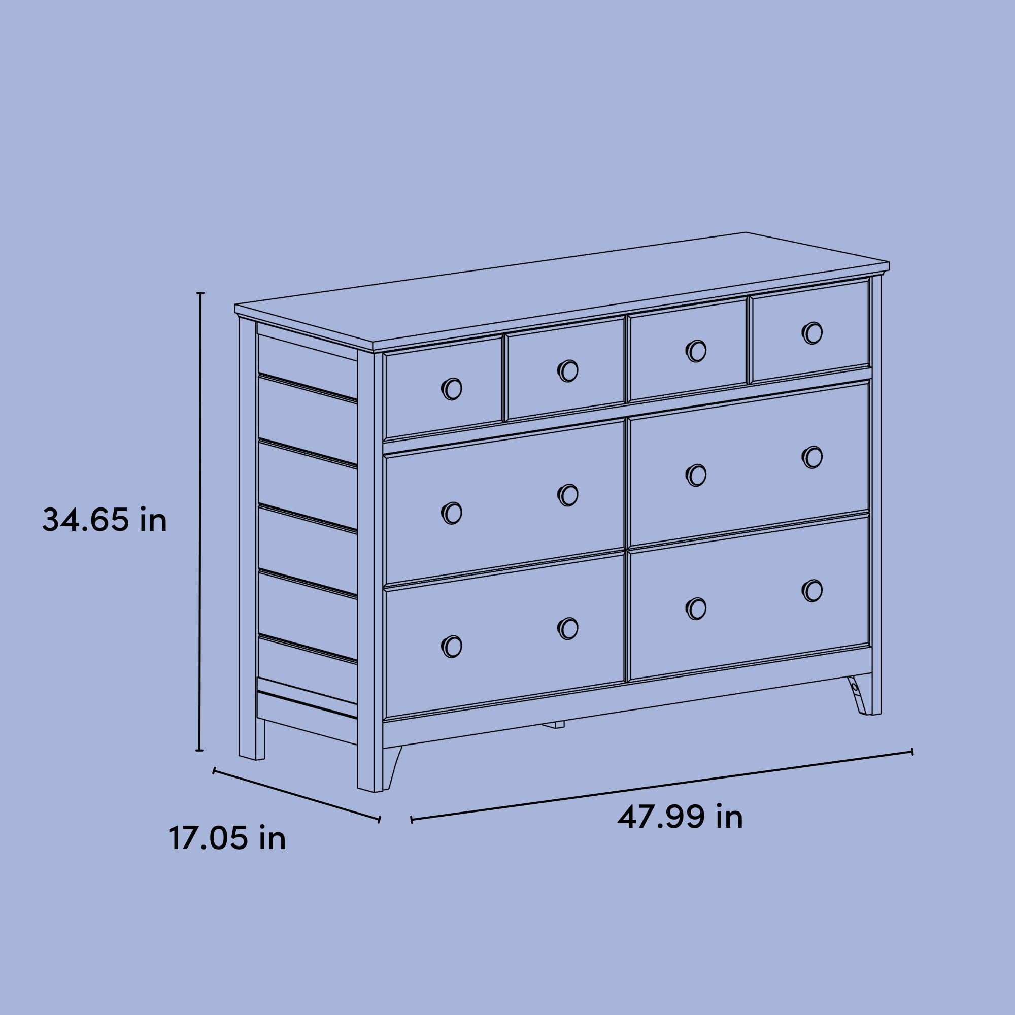 Storkcraft Moss 6 Drawer Nursery Double Dresser, White - Image 12