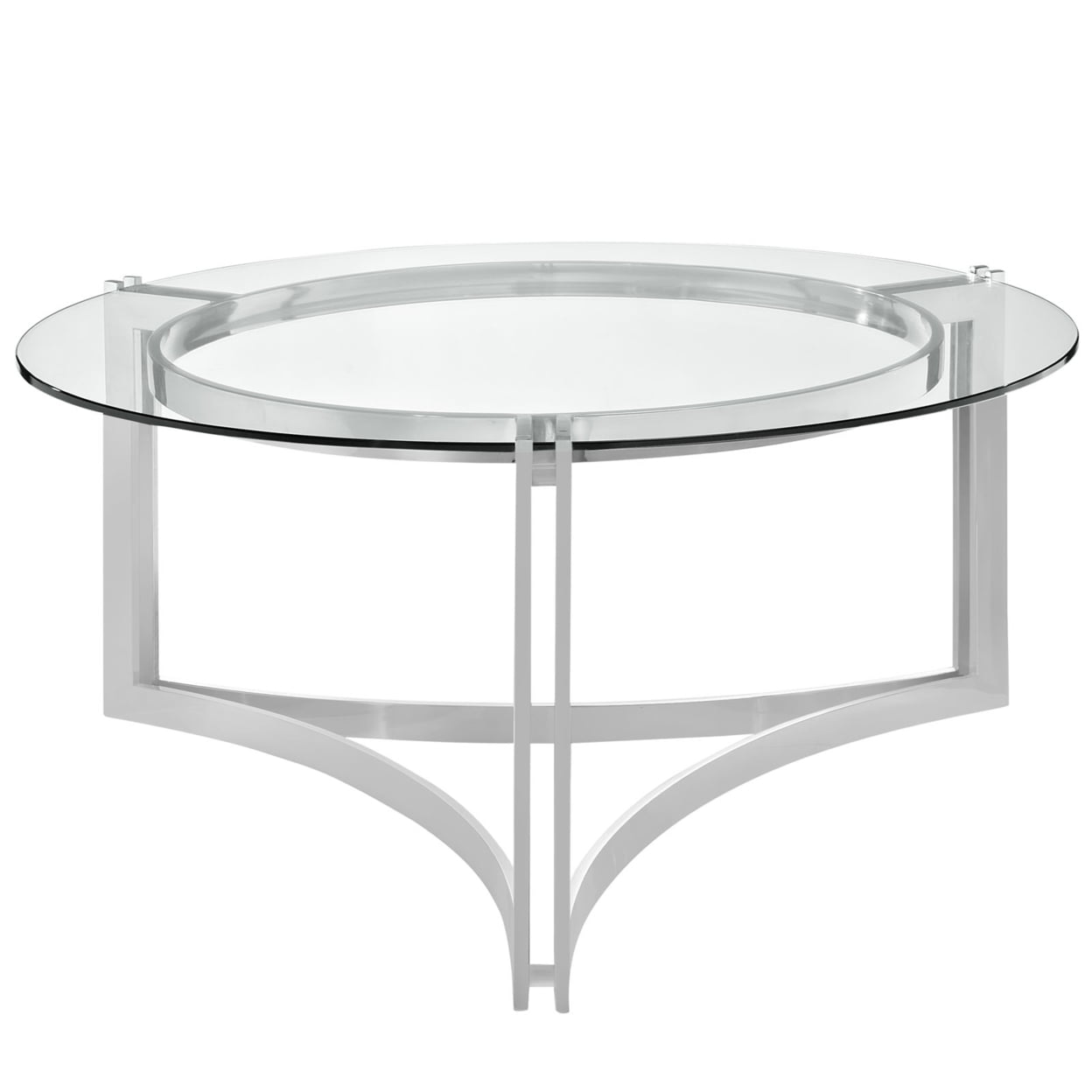 Silver Signet Stainless Steel Coffee Table - Image 3